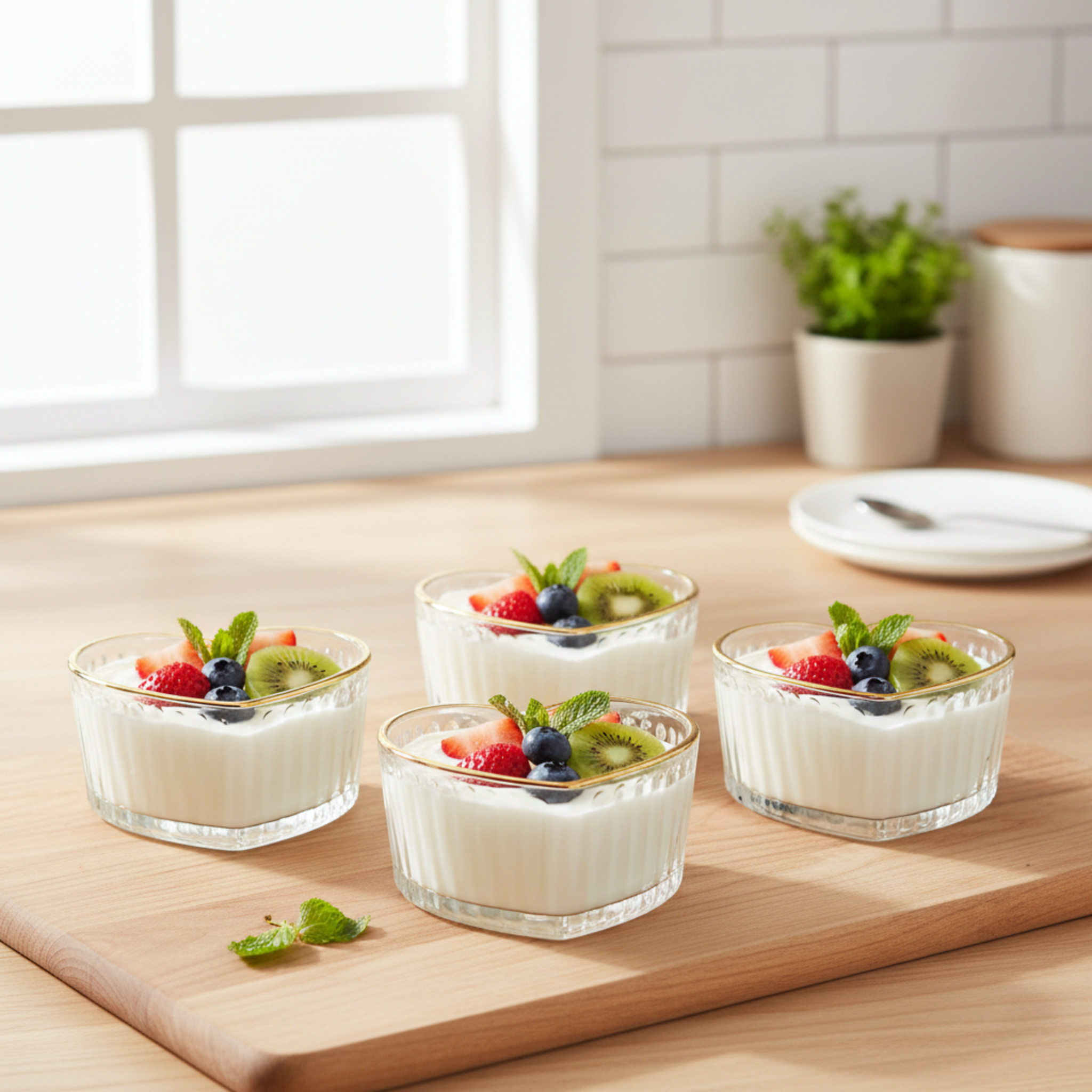 Set 6 Pots en Verre Forme Cœur – Présentation Chic & Gourmande