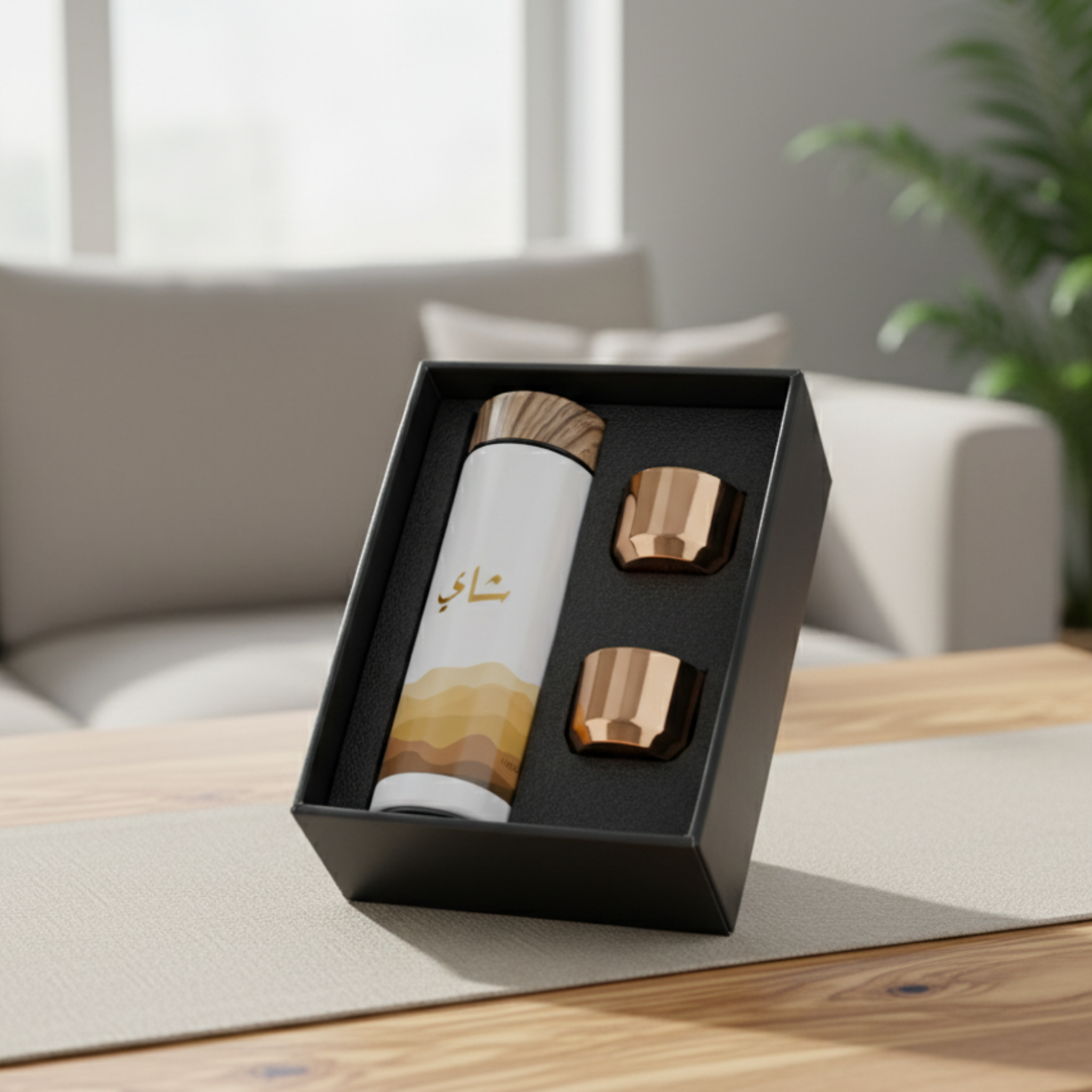 Coffret Thermos Thé Arabe + 2 Tasses | Thermos Tunisie | Fiolla Home