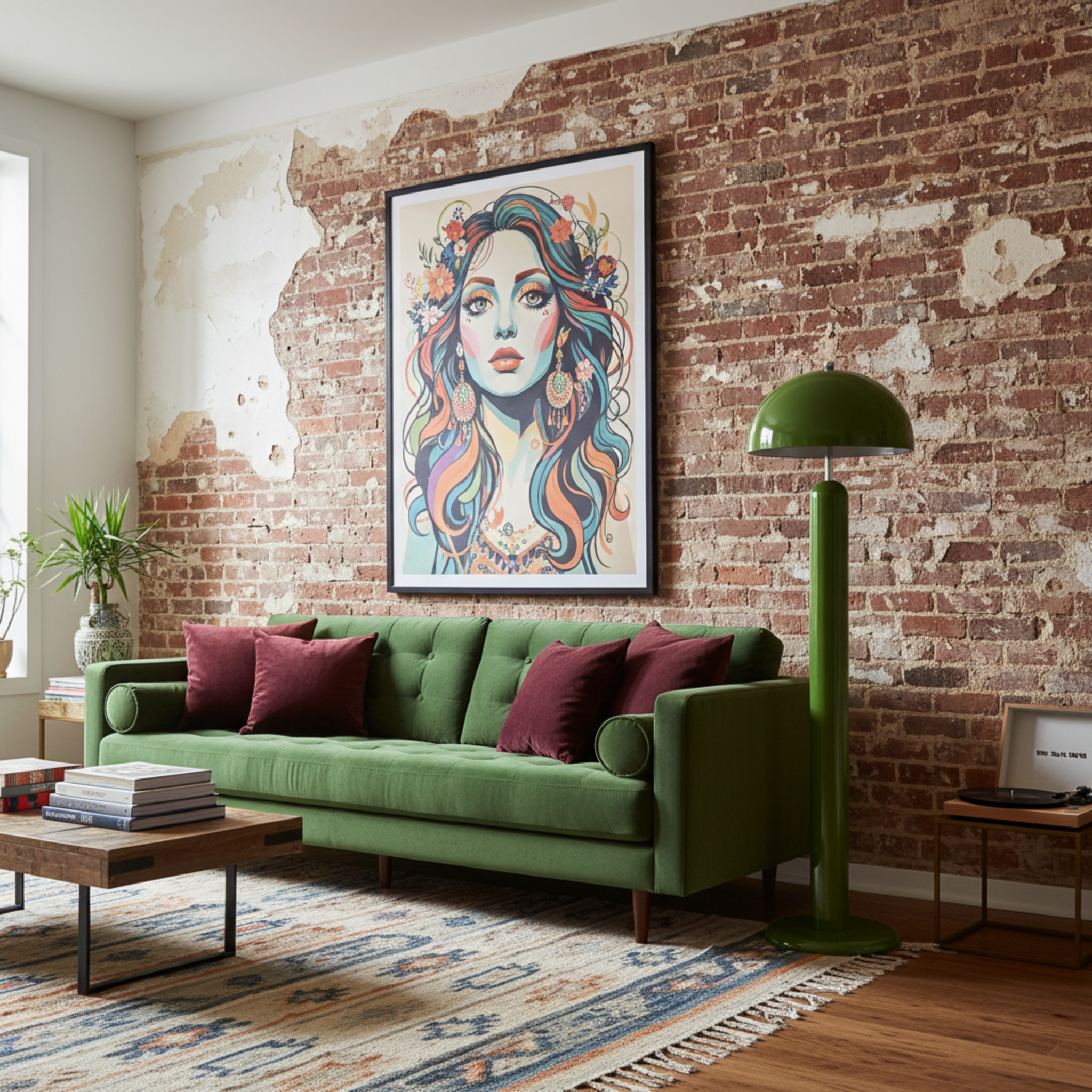 Lampadaire Design Vert Pop – Pièce Avant-Gardiste Tunisie