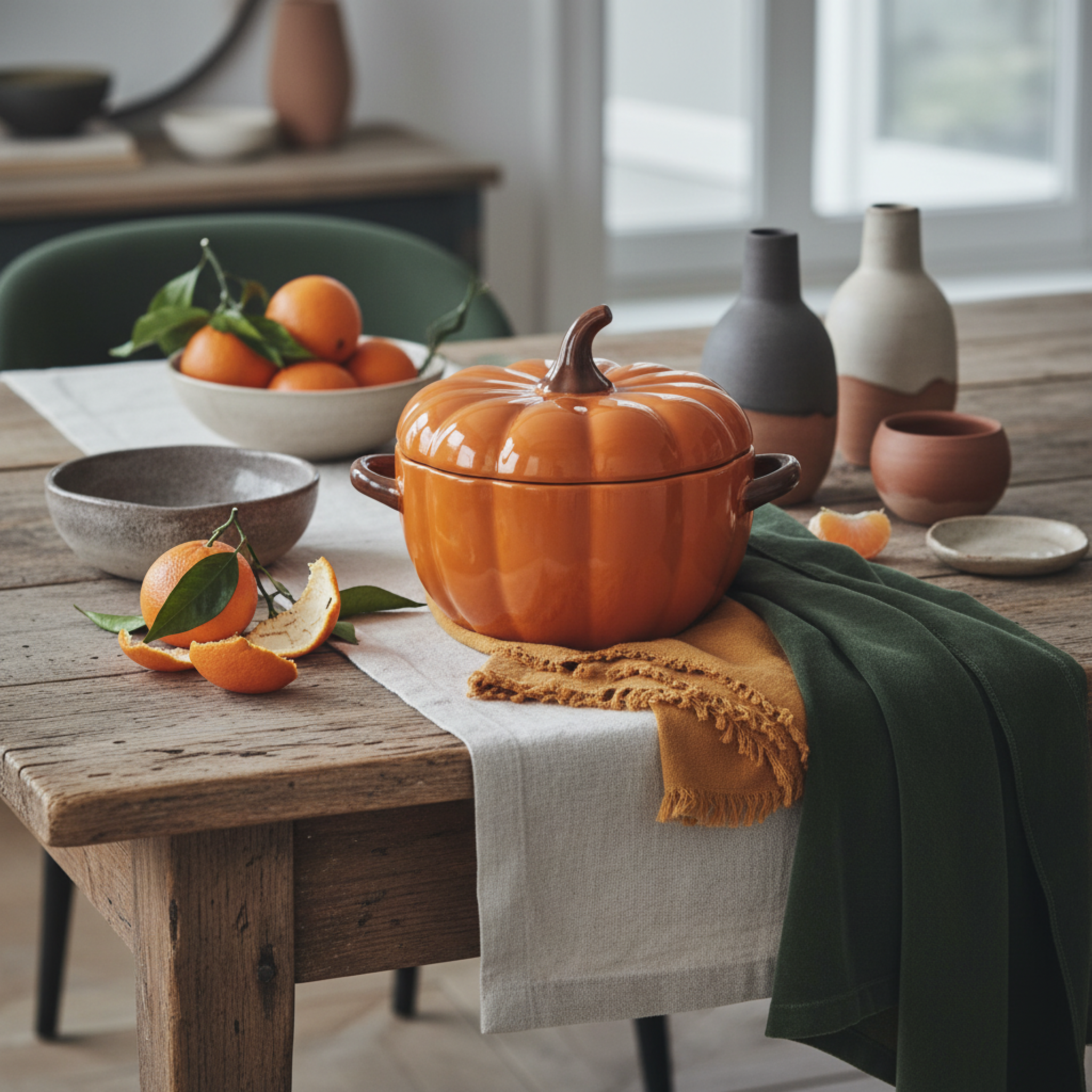 Soupière Citrouille Céramique Moyenne – Service de Table Élégant