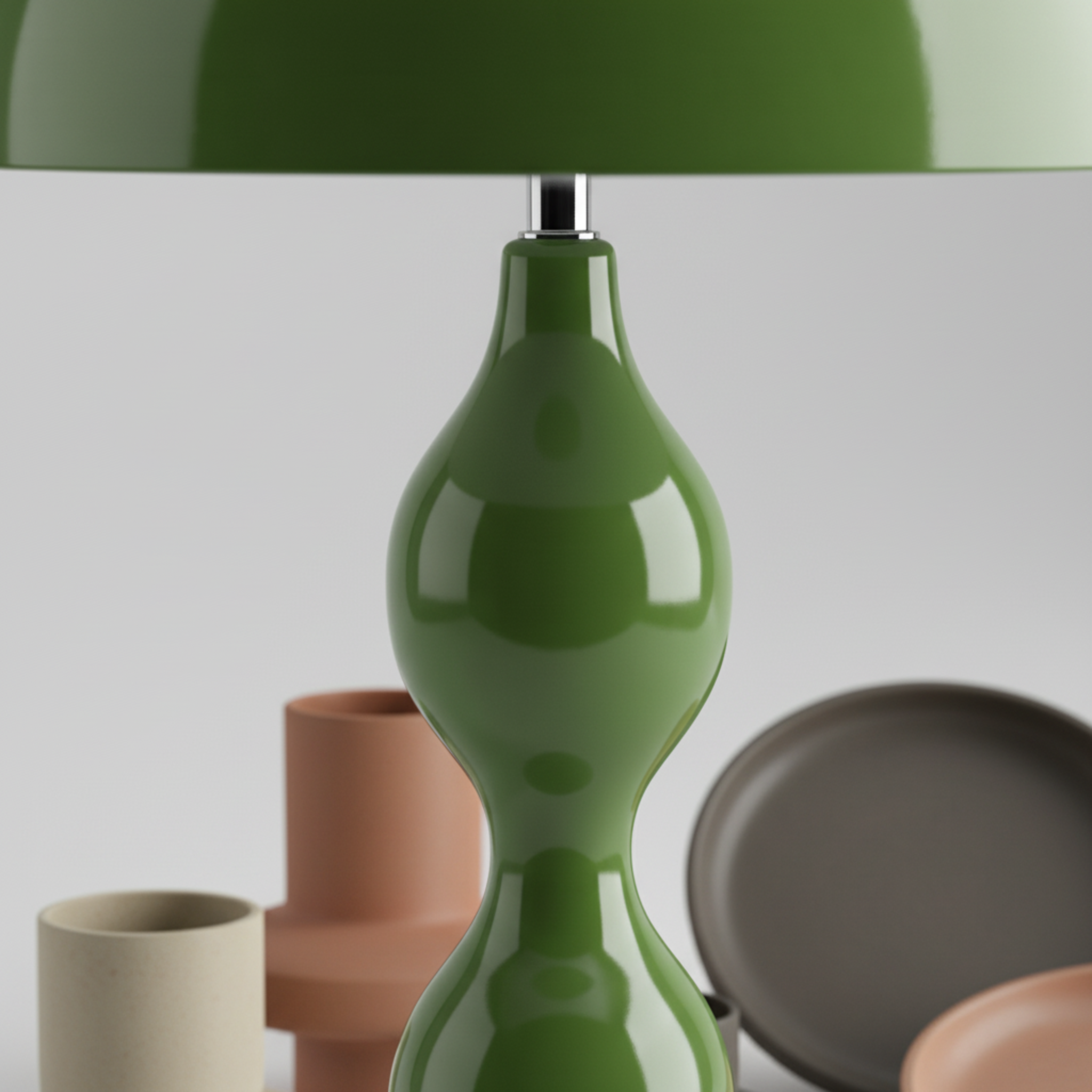 Lampe de Table Design Rétro Verte – Style Vintage & Élégance Intemporelle