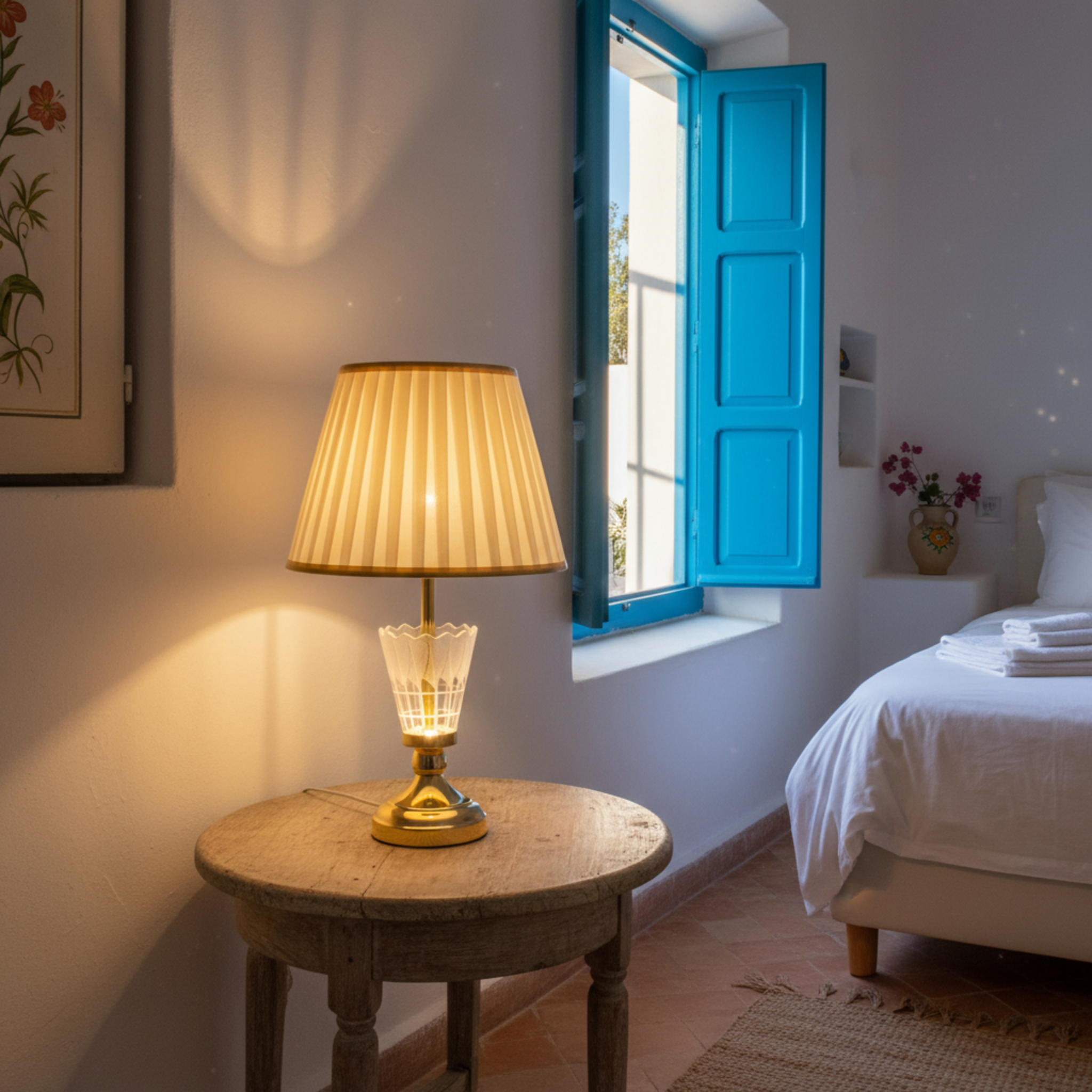 Veilleuse Dorée Élégante – Lampe de Chevet Design pour Chambre à Coucher Tunisie