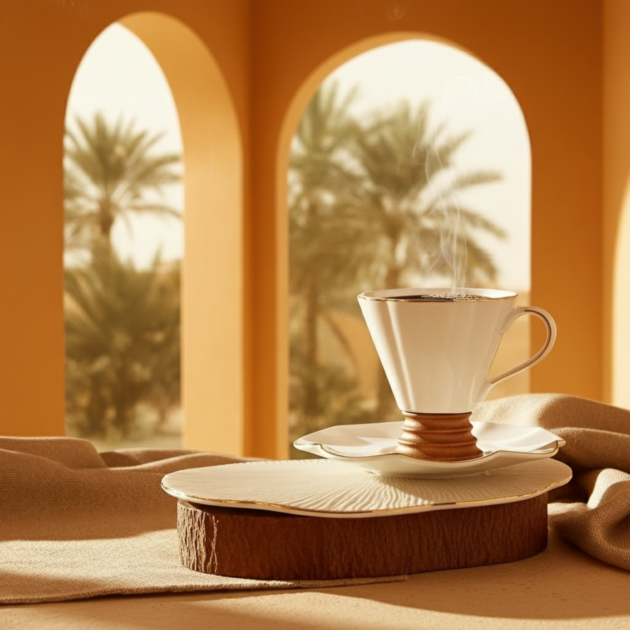 Service Café Noir Porcelaine – 6 Tasses + 6 Soucoupes