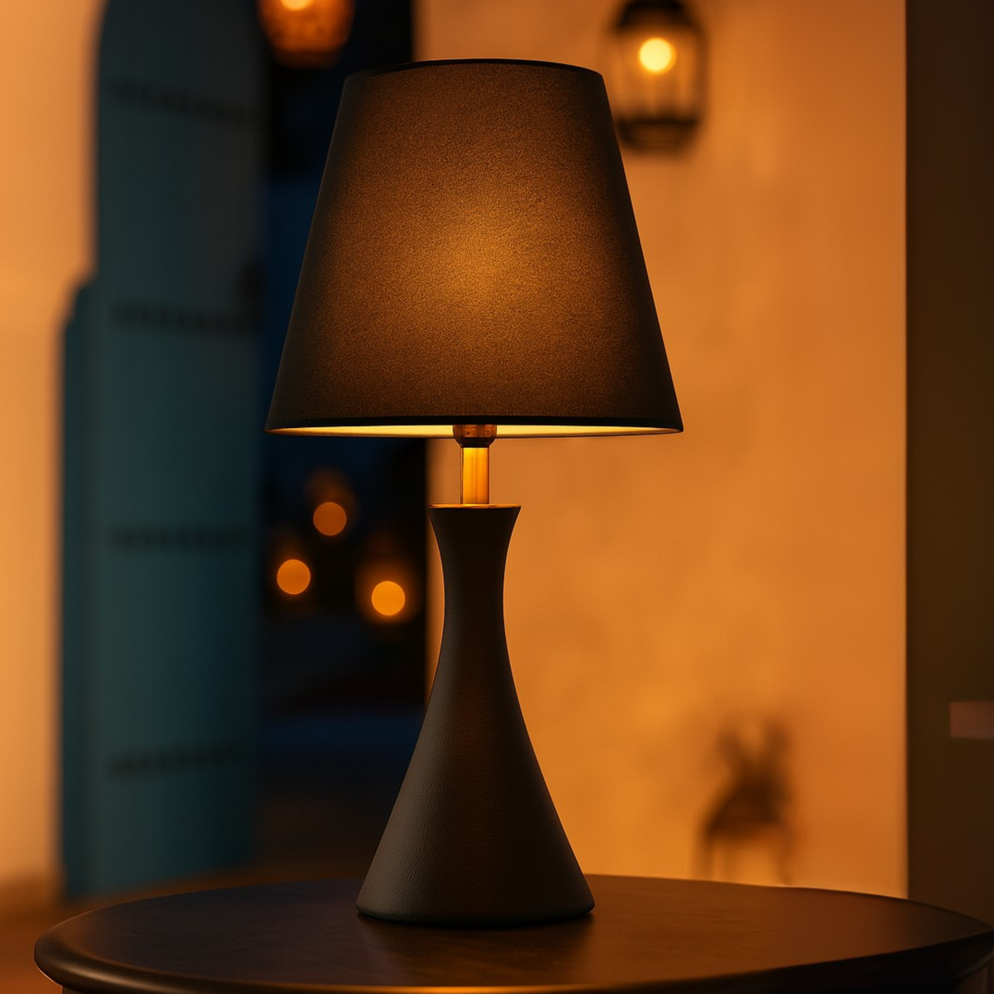 Veilleuse Noir Mat | Abat-jour Noir | Fiolla Home