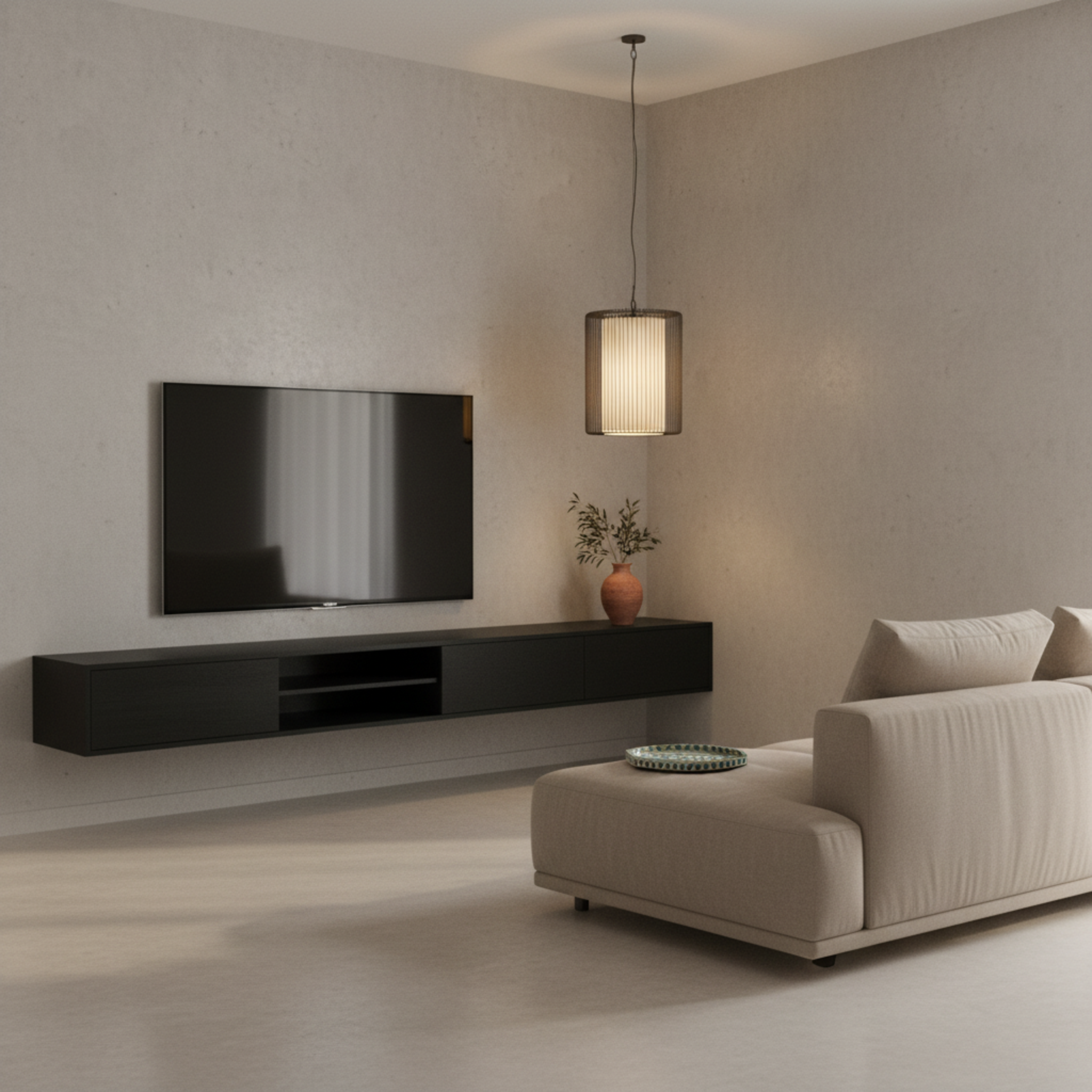 Suspension Cylindrique Côtelée | Design Moderne Minimaliste | Tunisie