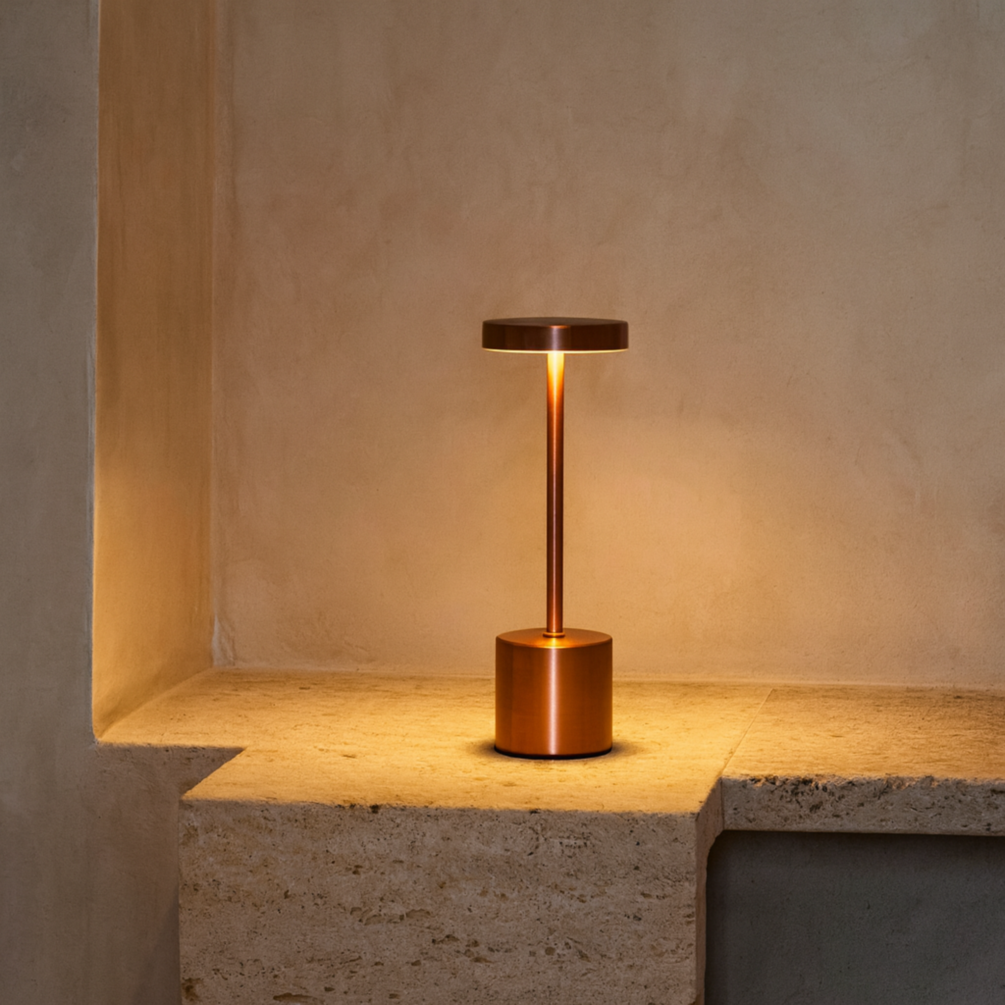 Lampe LED de Bureau Cuivrée – Design Minimaliste Haut de Gamme