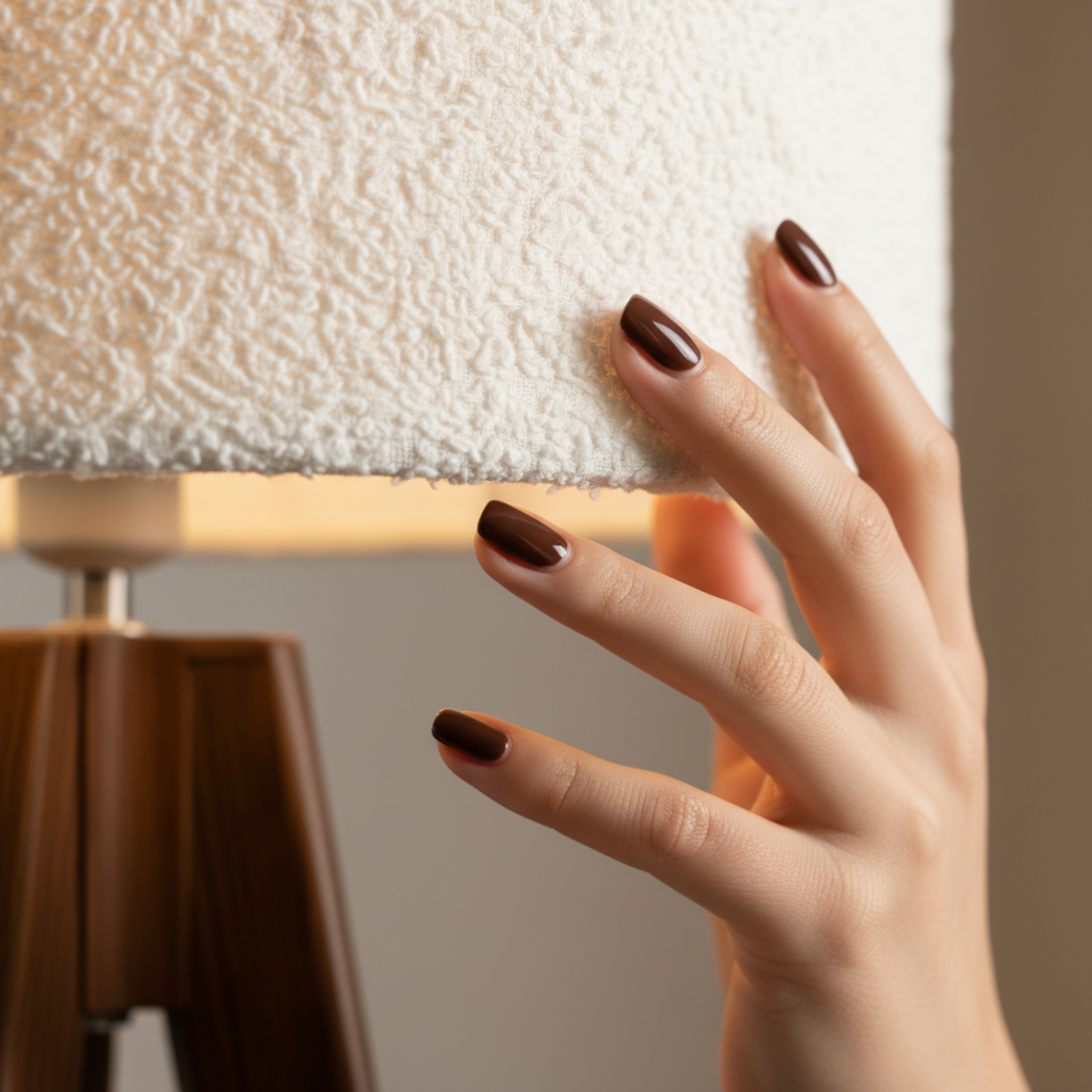 Lampadaire Trépied Scandinave en Bois & Abat-Jour Bouclé – Design Chic