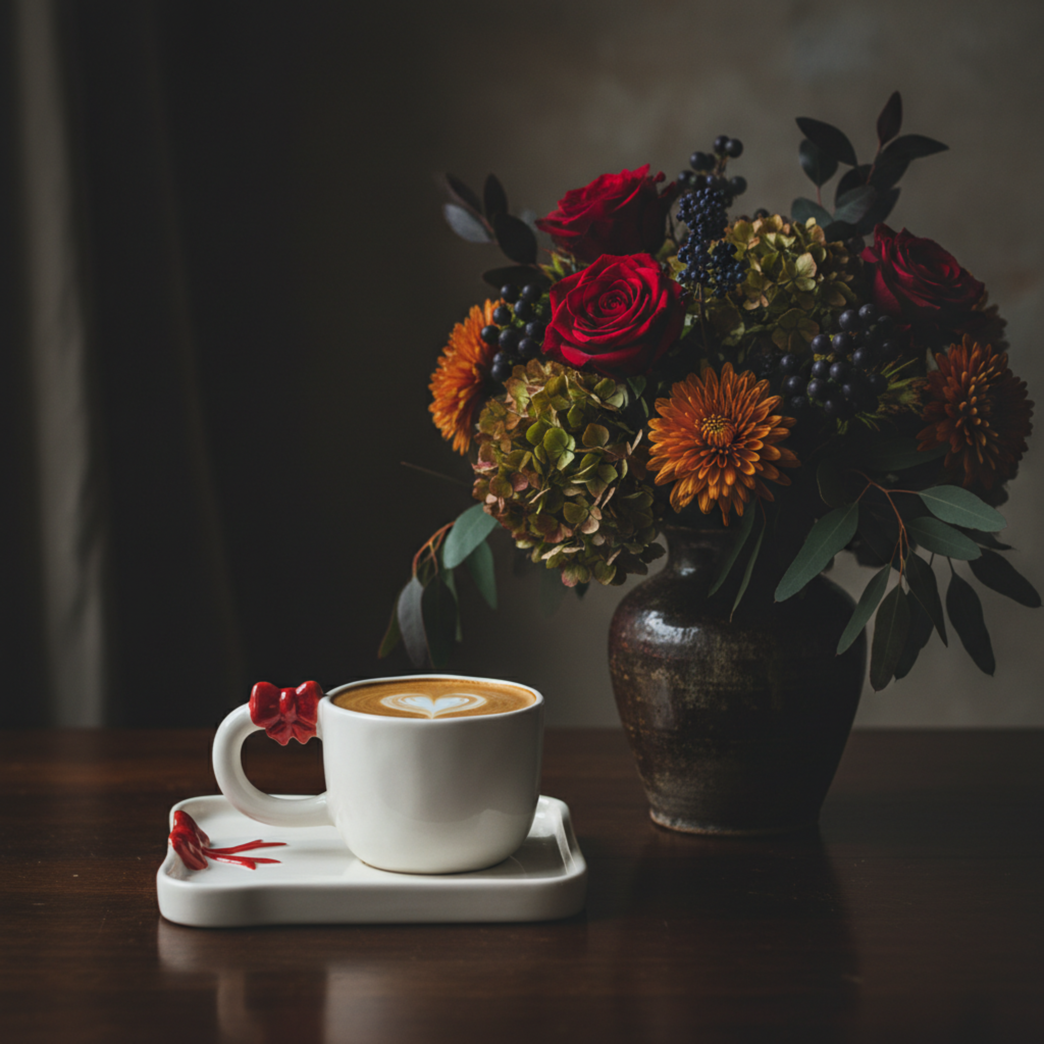 Mug & Sous-Tasse Nœud Rouge – Mug Cute & Idée Cadeau Tunisie