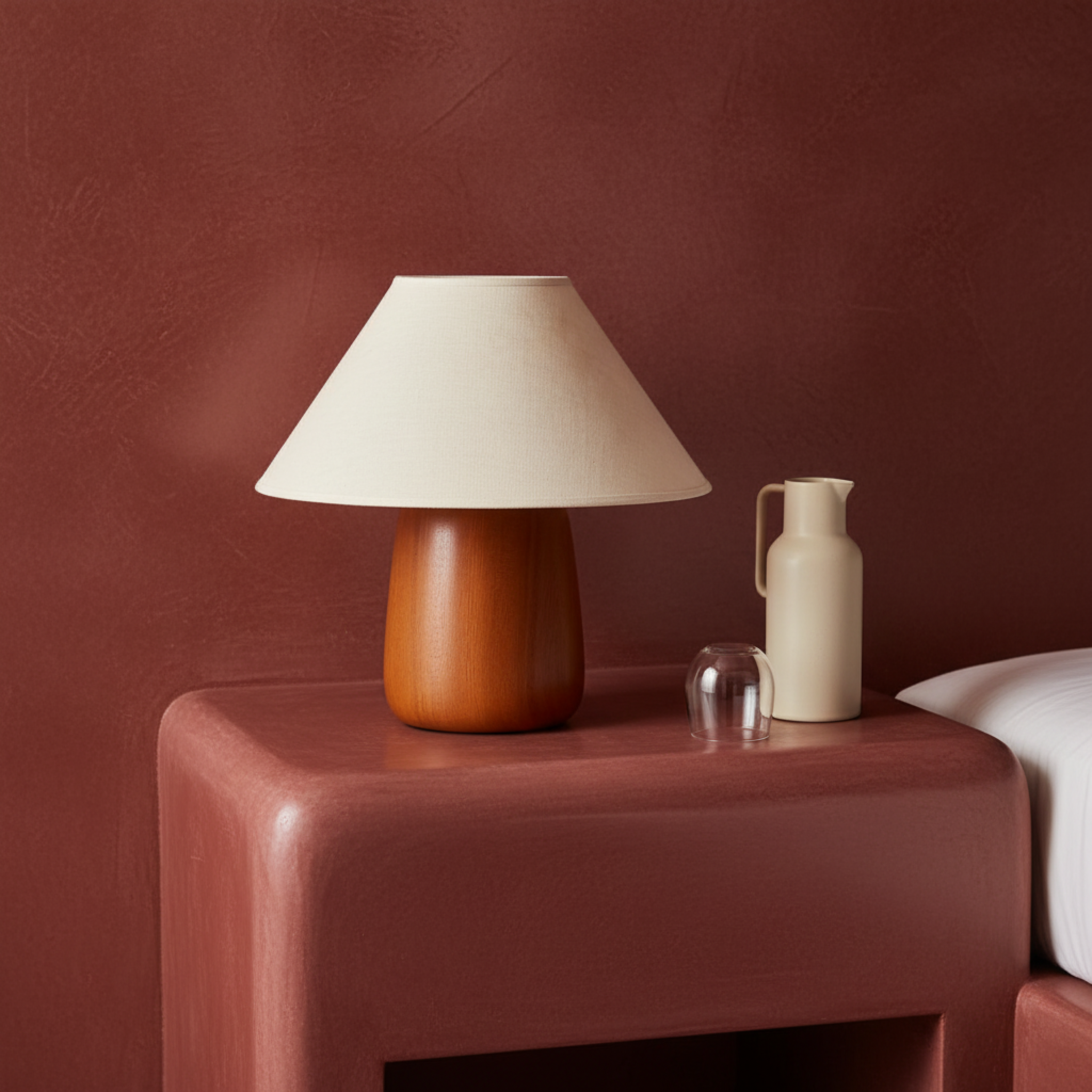 Lampe de Table Design en Bois | Ambre | Vente en Tunisie