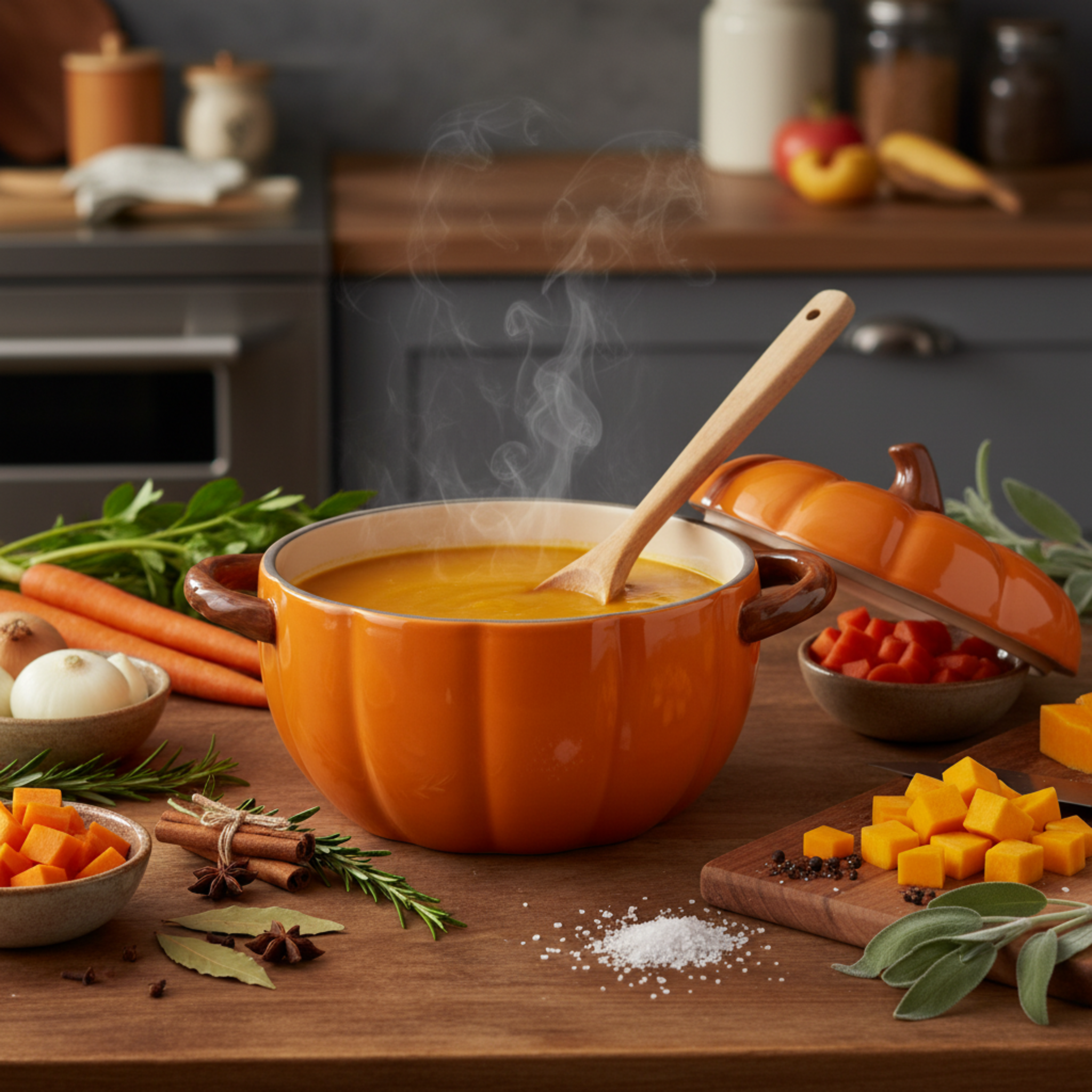 Soupière Citrouille Grand Format – Service de Table Élégant