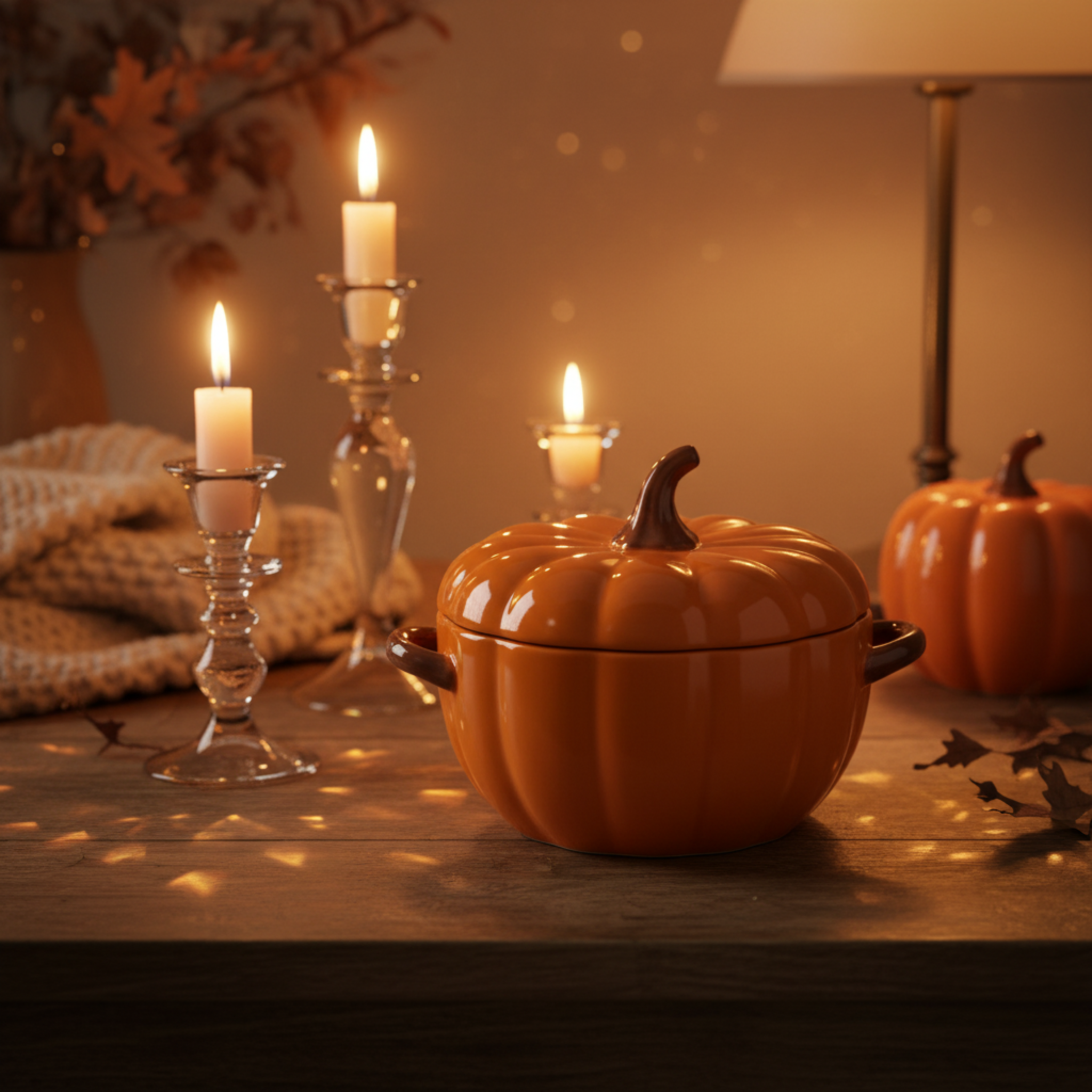 Soupière Citrouille Céramique Moyenne – Service de Table Élégant