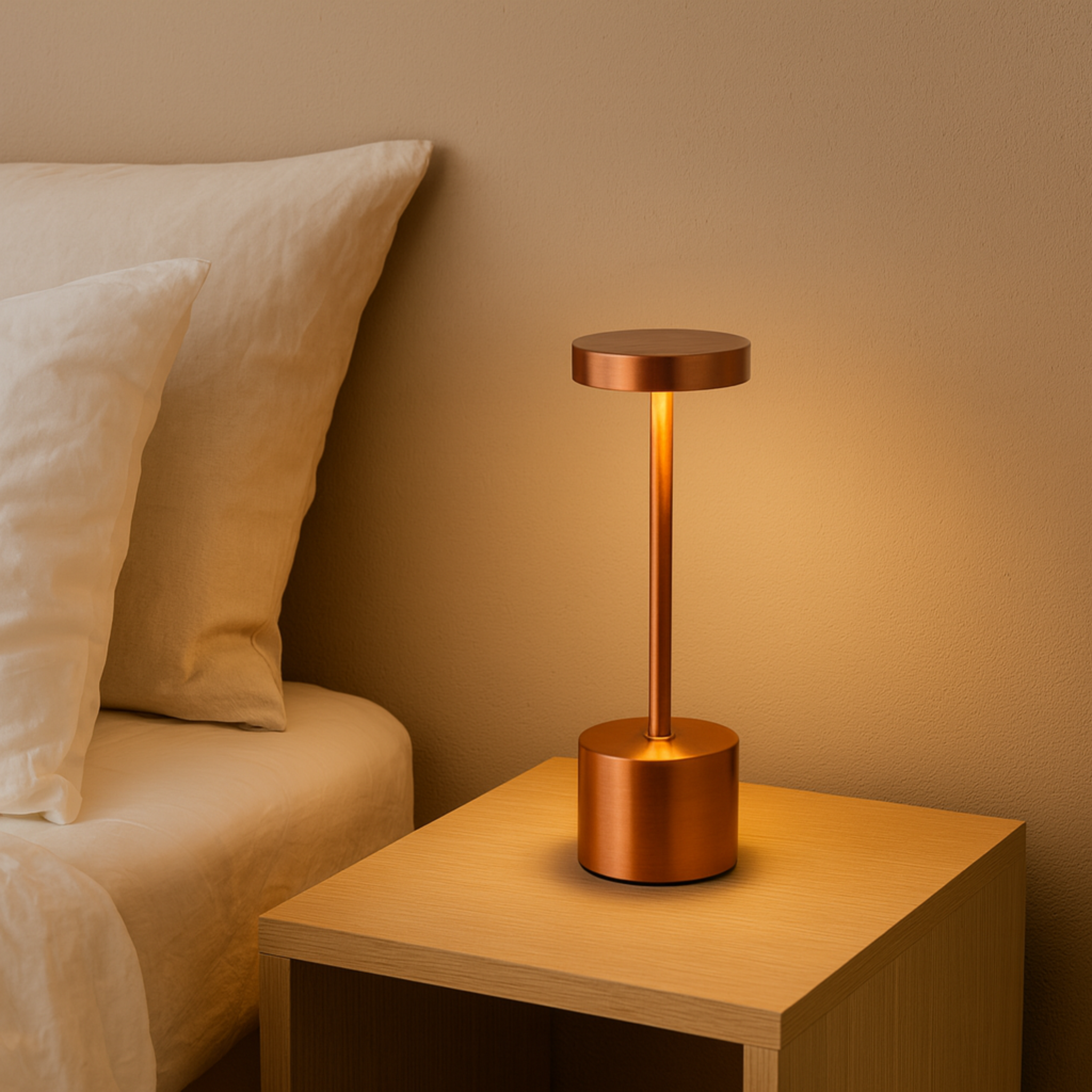 Lampe LED de Bureau Cuivrée – Design Minimaliste Haut de Gamme