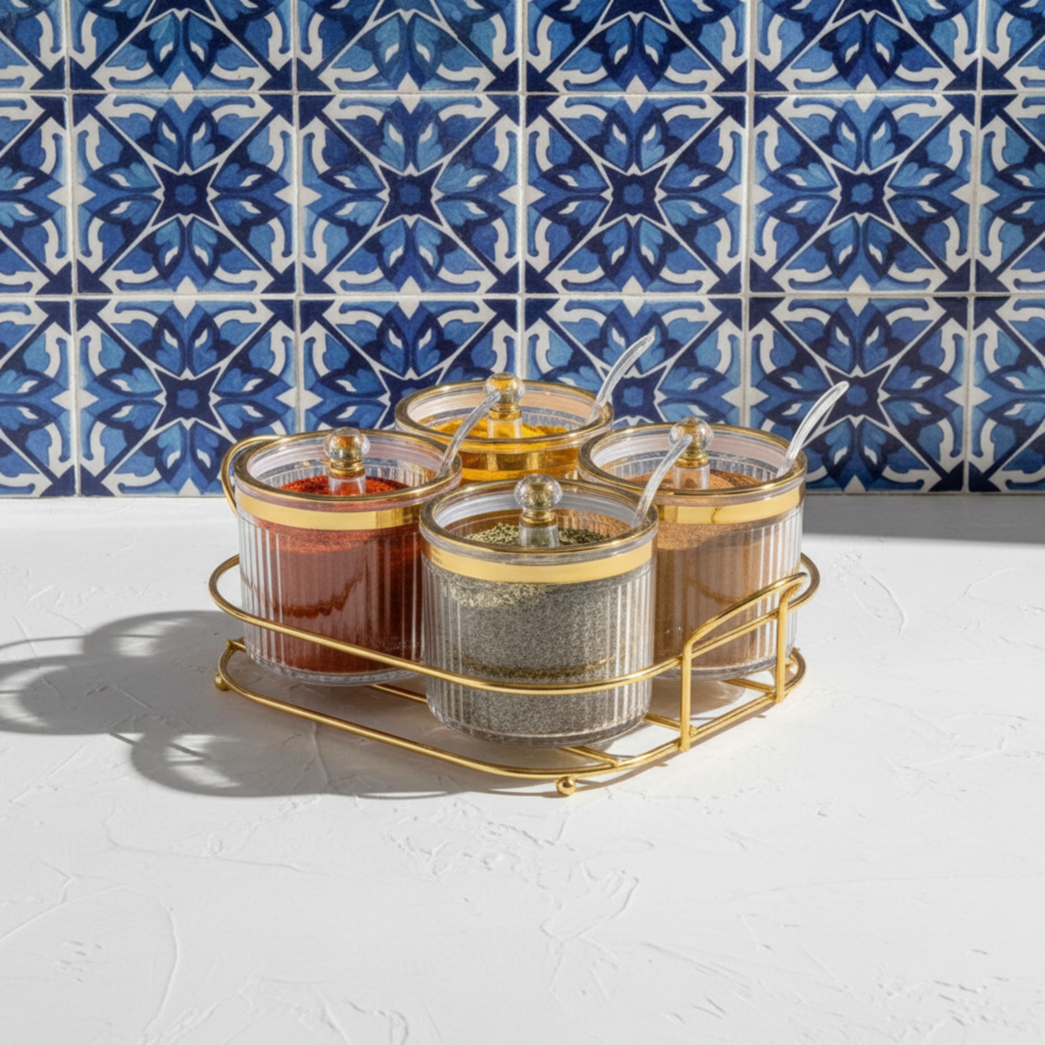 Porte-Épices ou Porte-Fruits Secs avec Support - Organisation Pratique et Élégante | Fiolla Home