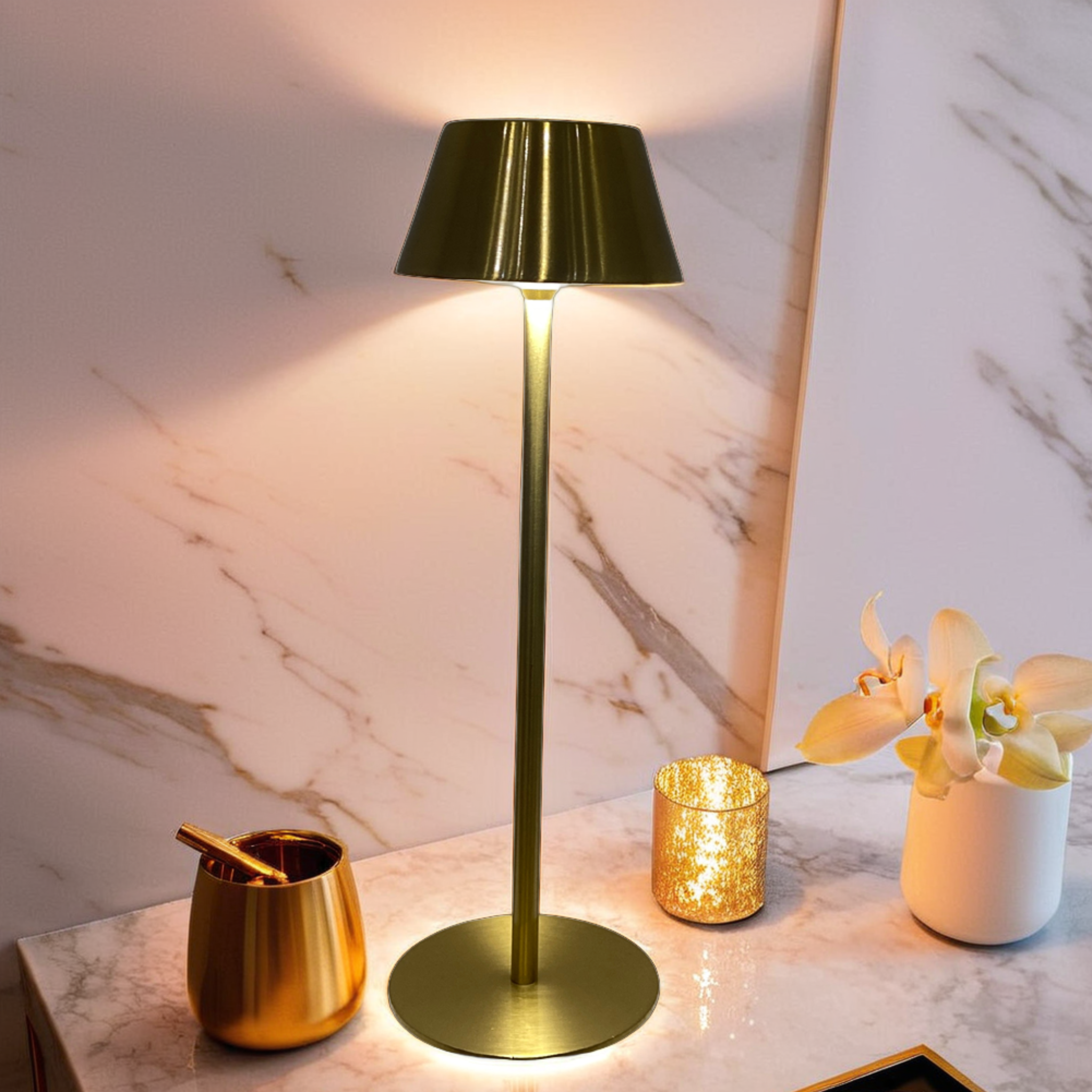 Lampe de Table LED Rechargeable | Finition Luxe et Style | Fiolla Home