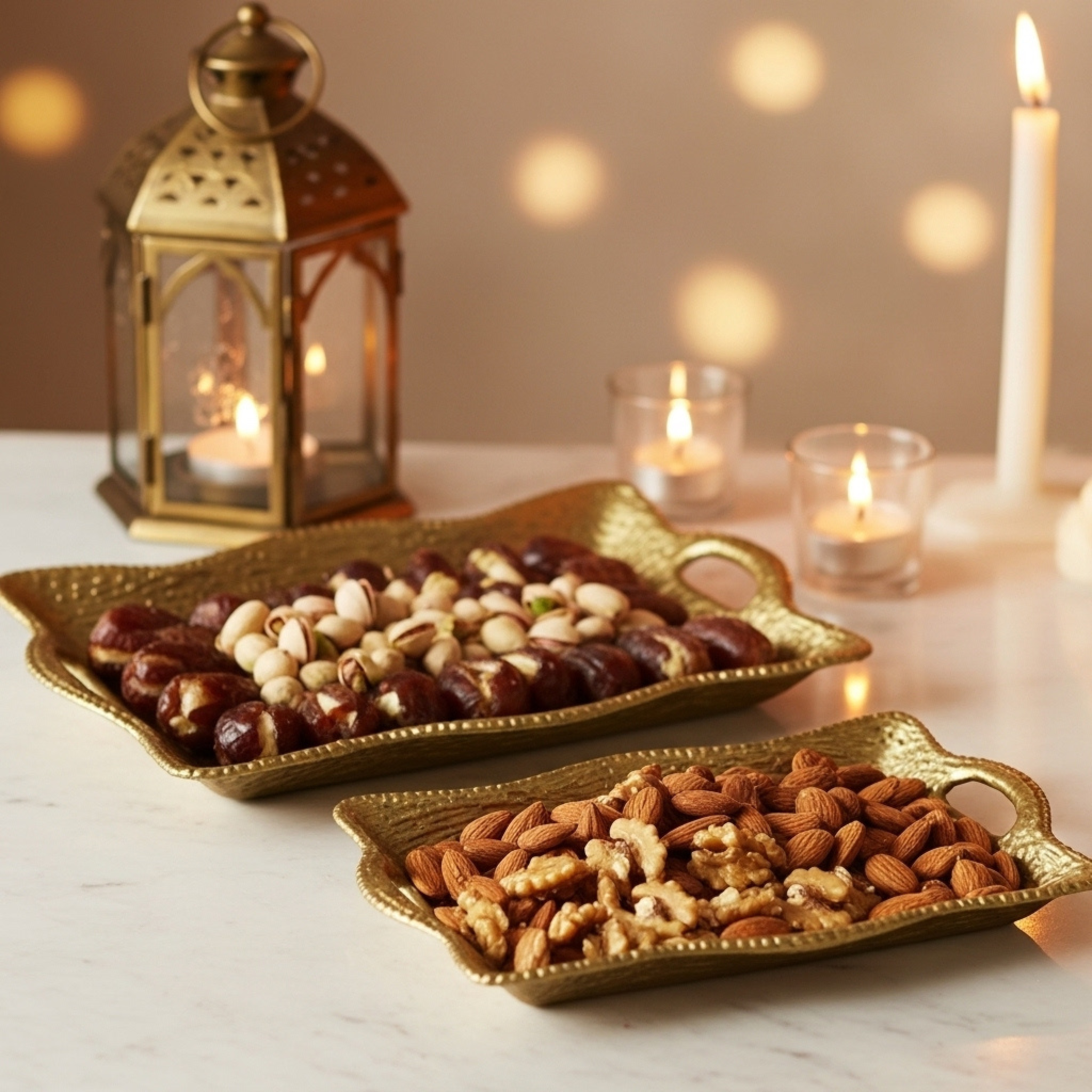 Set de 2 Plateaux en Cuivre Indien Luxe | Fiolla Home