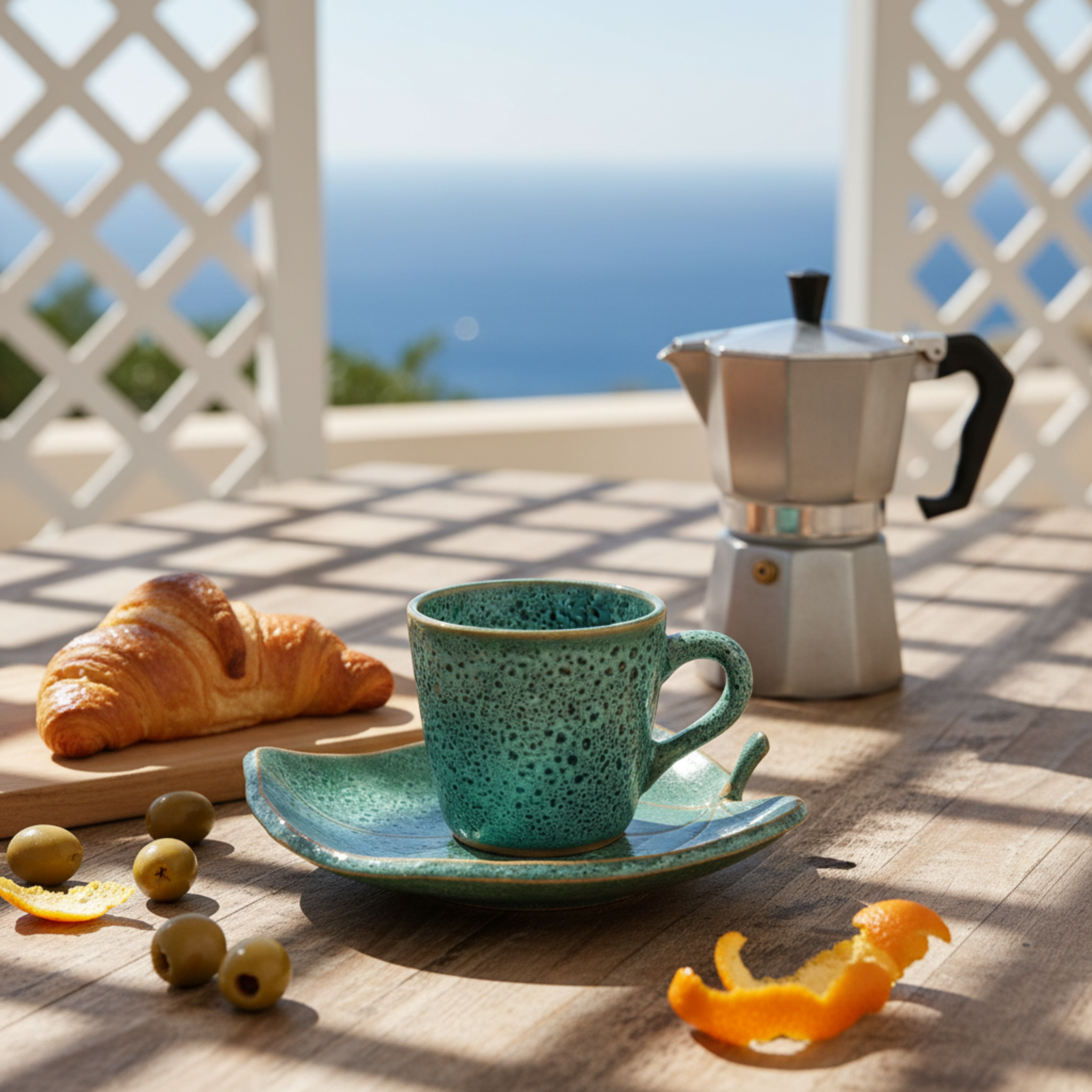 Tasse Espresso en Céramique avec Soucoupe – Vert Émeraude