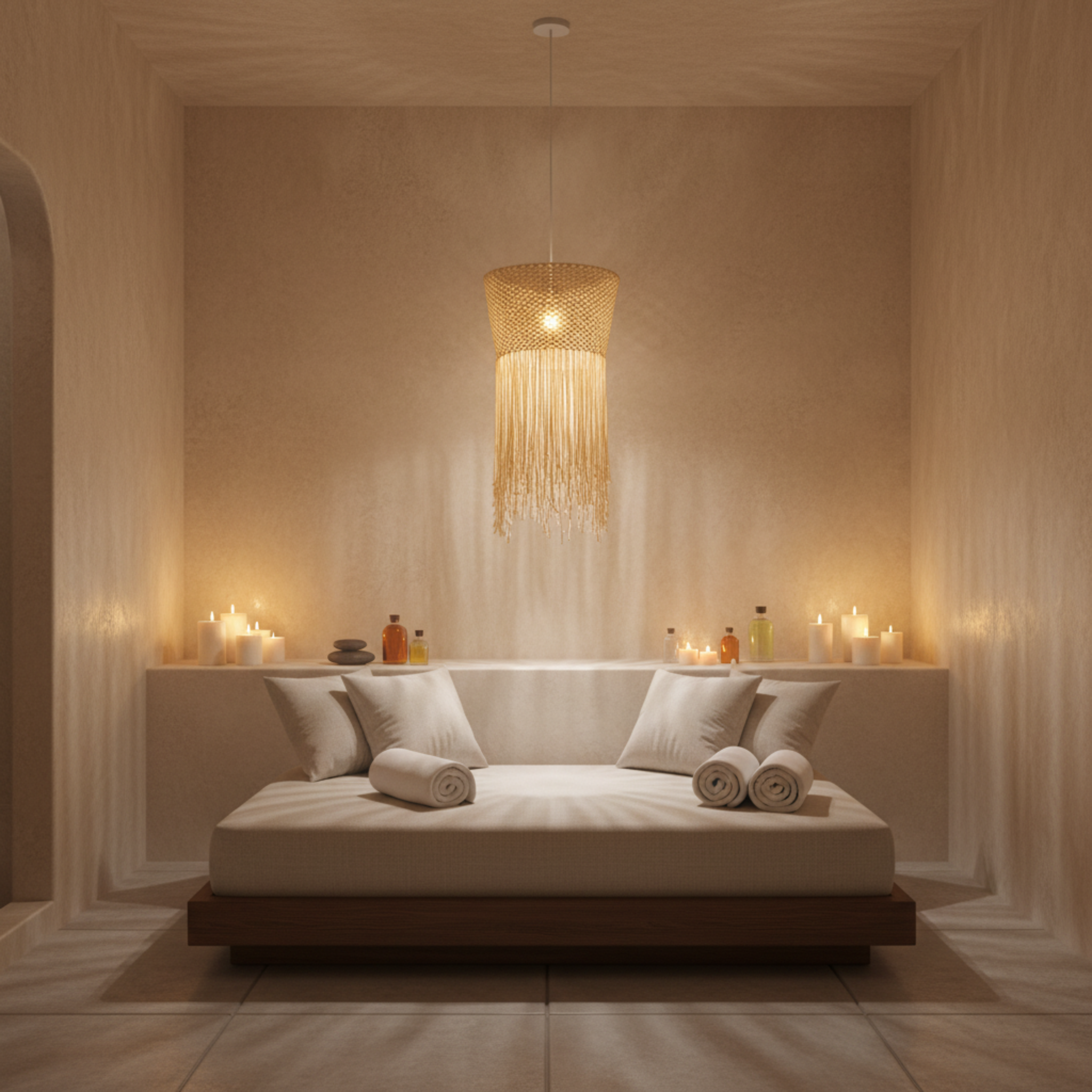 Suspension Macramé Coton Franges | Design Bohème Chic | Tunisie