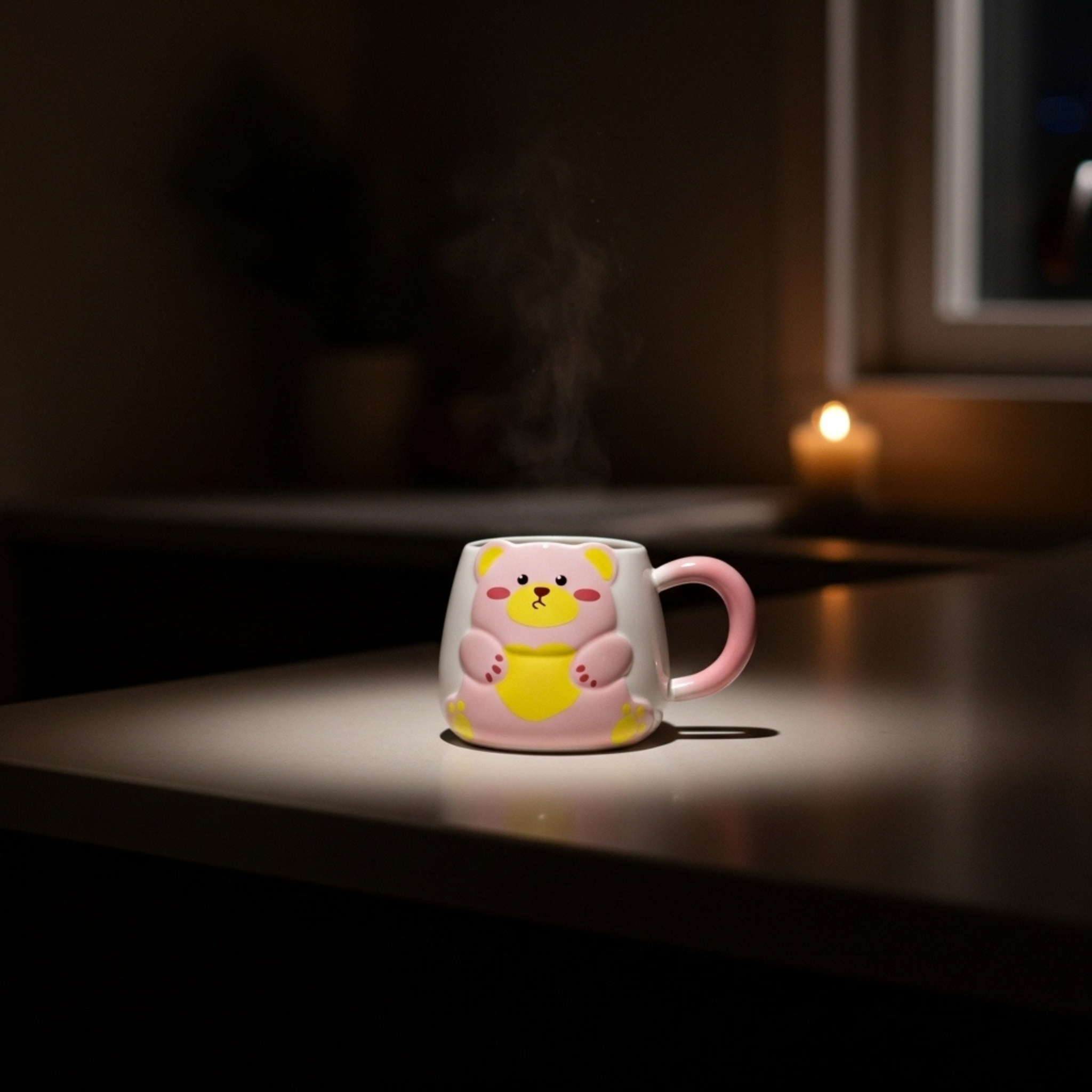 Mug Ourson Rose en Céramique – Anse Confort | Fiolla Home