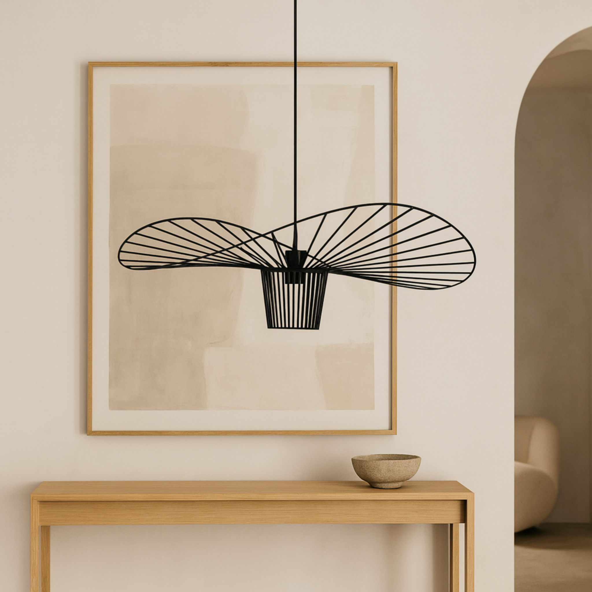 Suspension Métallique Tunisie | Design Noir Sculptural | Fiolla Home