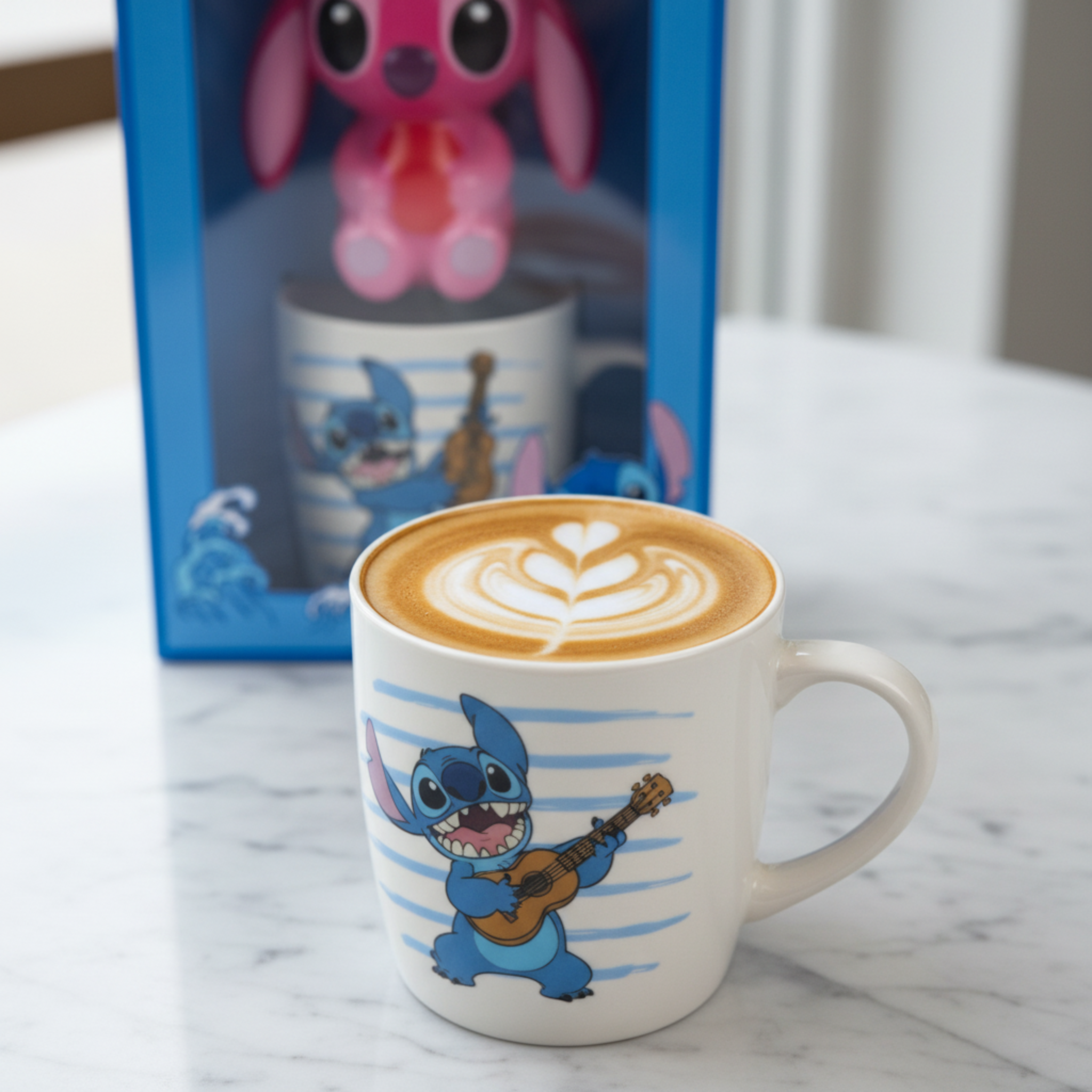 Coffret Mug Stitch + Squishy Angel Rose – Idée Cadeau Disney Tunisie