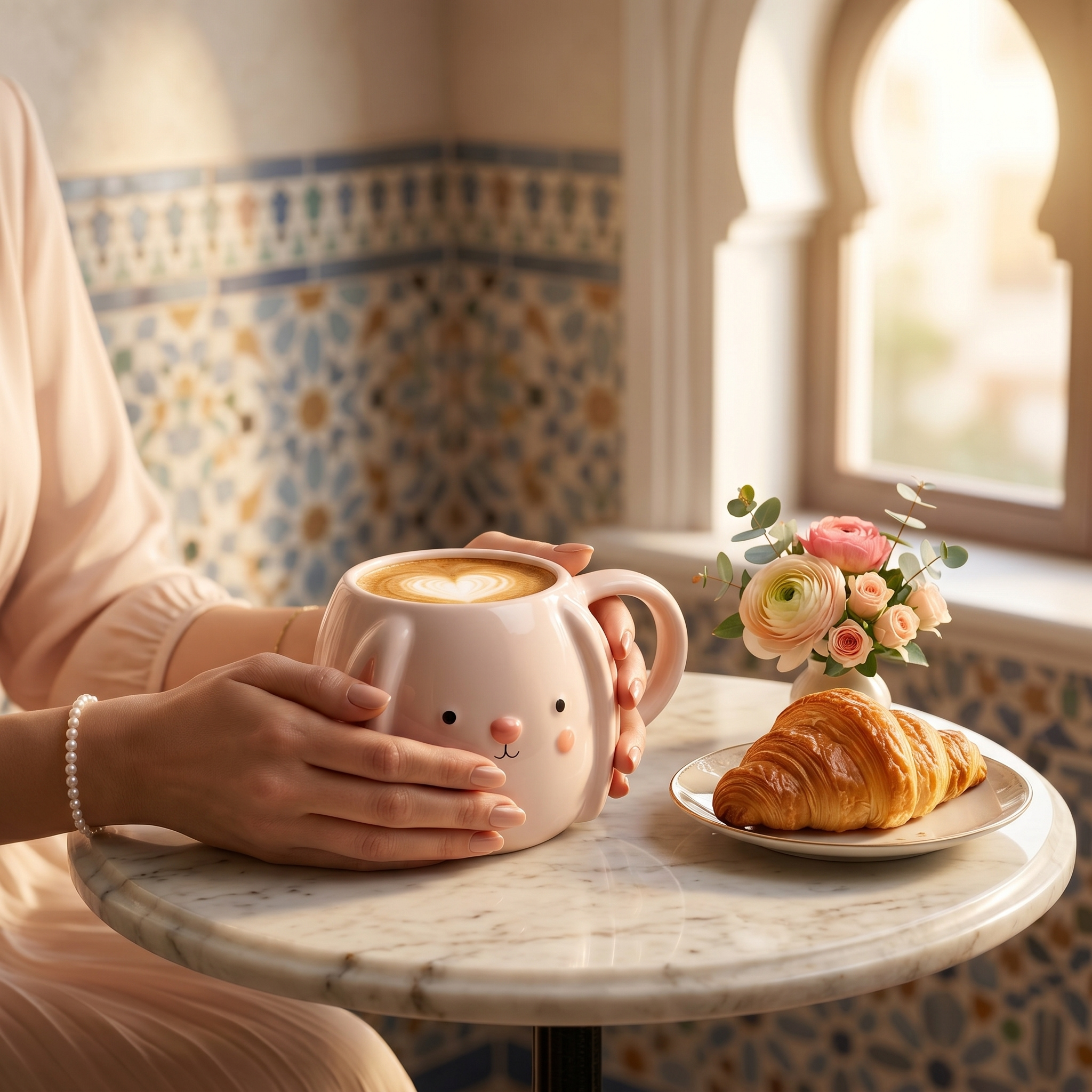 Mug Tunisie Lapin Céramique | Tasse Café Cadeau | Fiolla Home