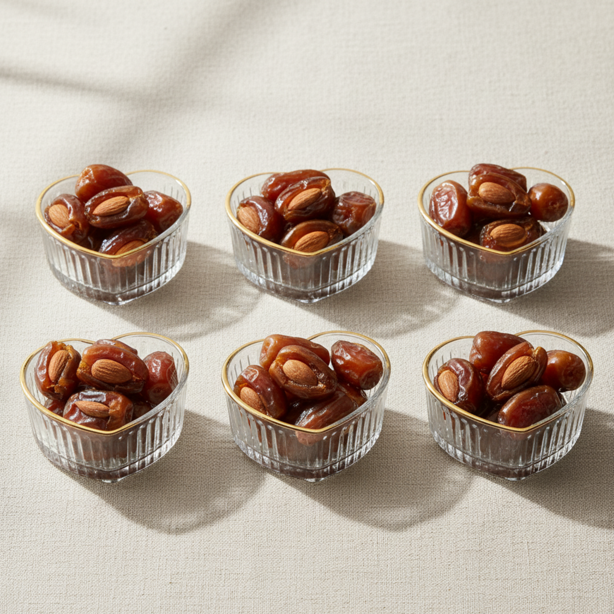 Set 6 Pots en Verre Forme Cœur – Présentation Chic & Gourmande