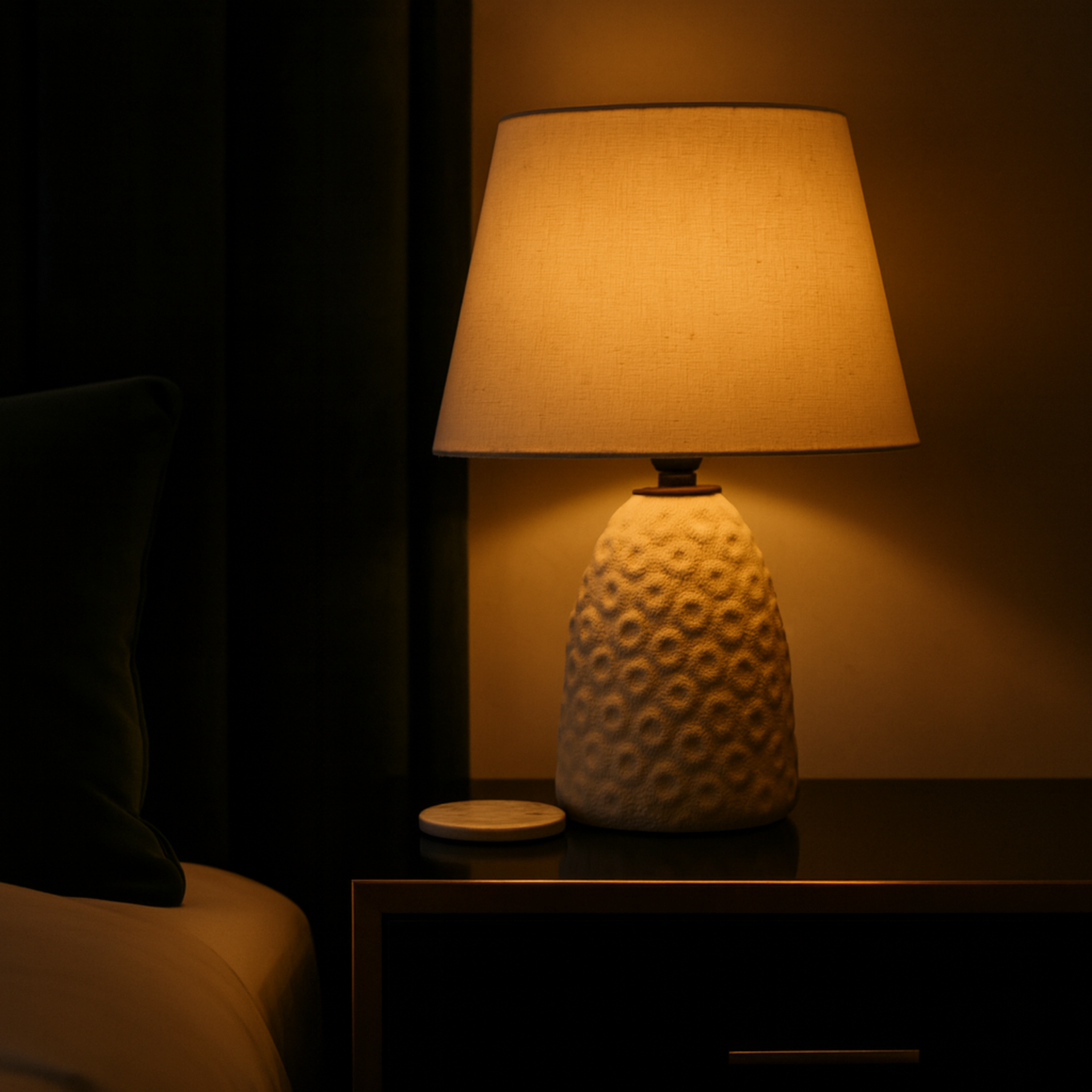 Veilleuse LED | Luminaire céramique texturée | Fiolla Home