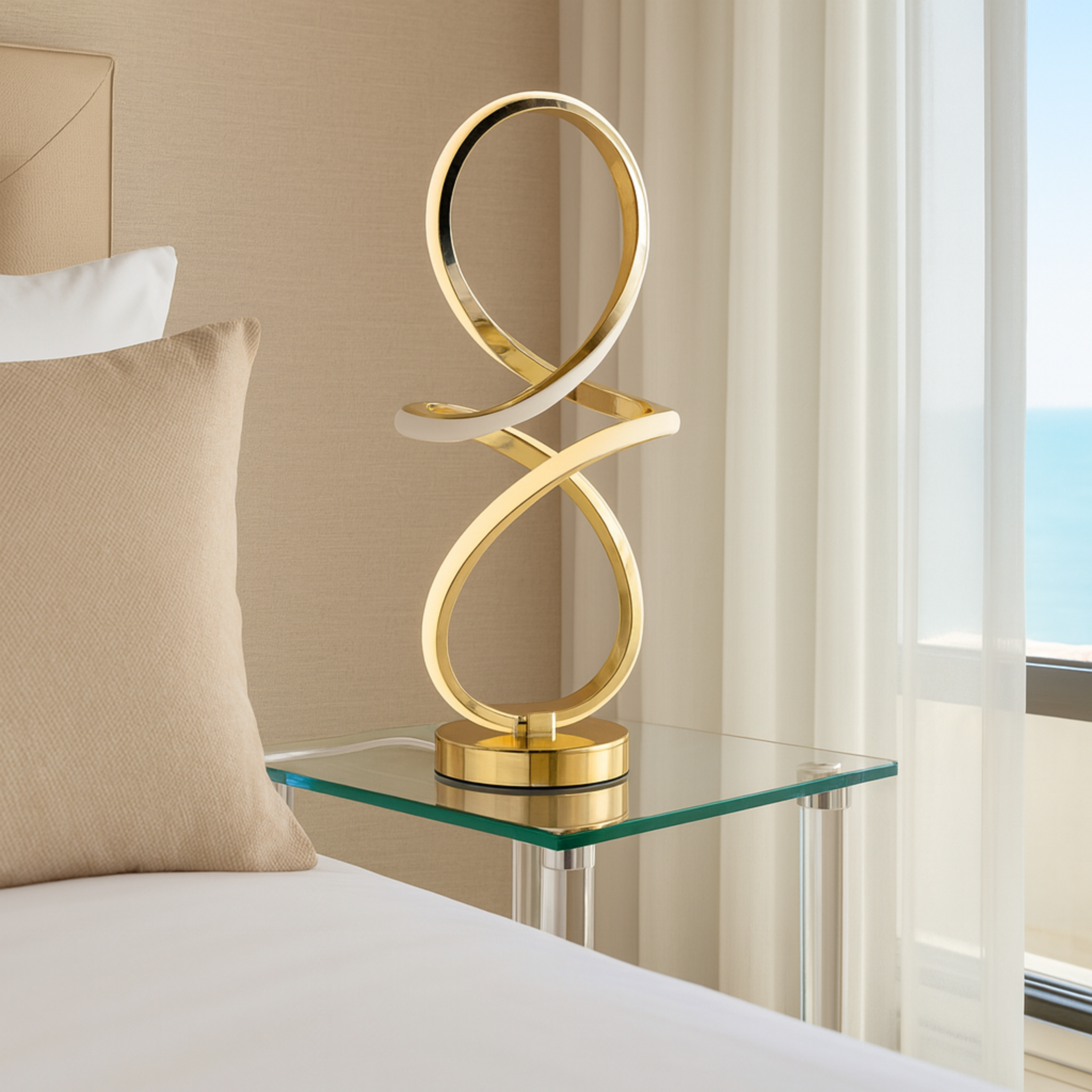 Lampe LED Design Dorée Moderne – Éclairage Décoratif