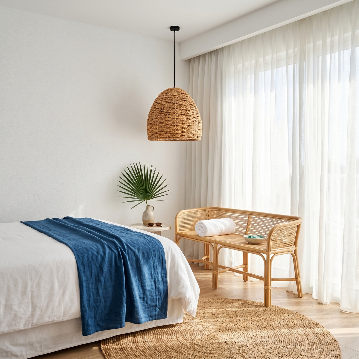 Lustre en fibres de bananier