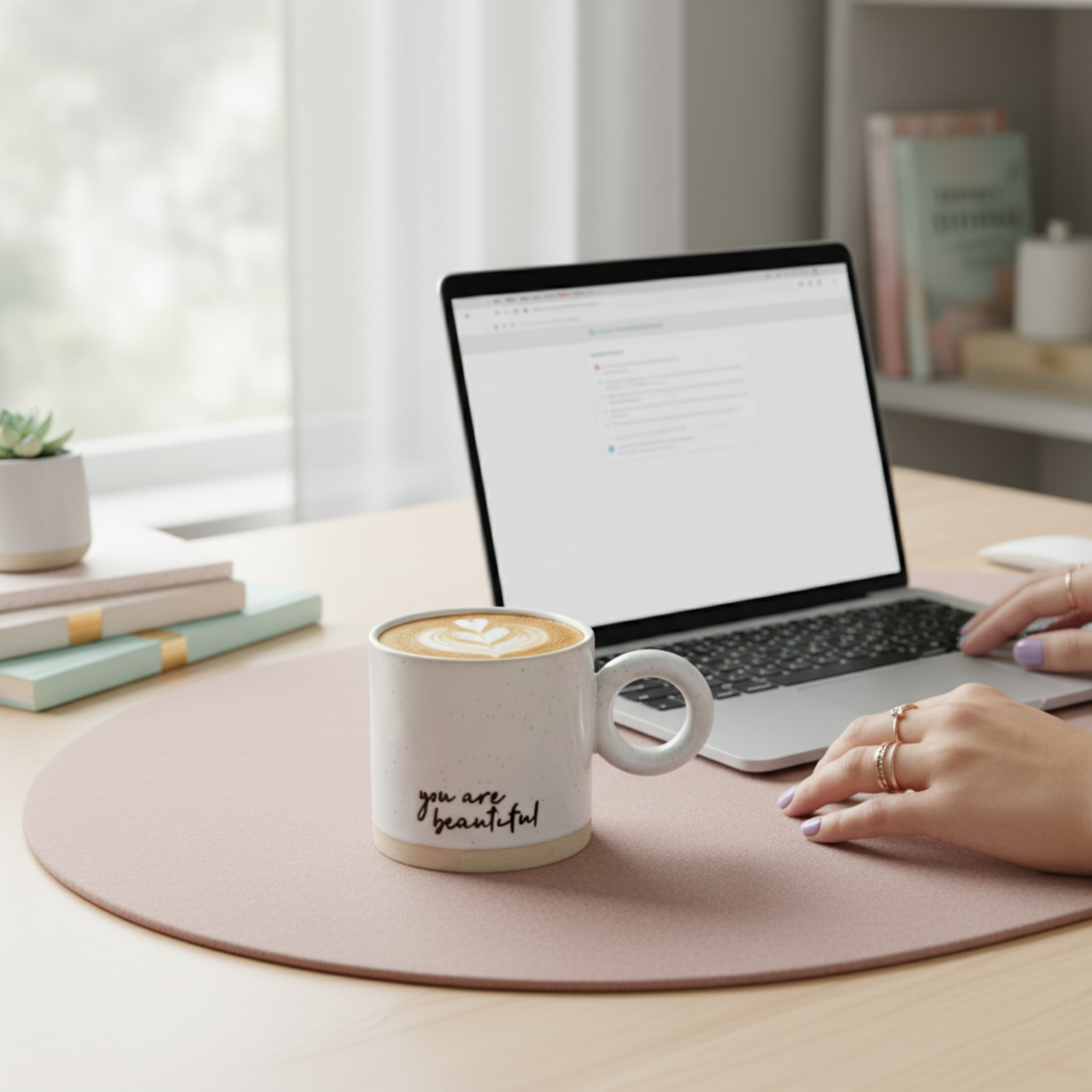 Mug Céramique "You Are Beautiful" – Tasse Design & Tendance