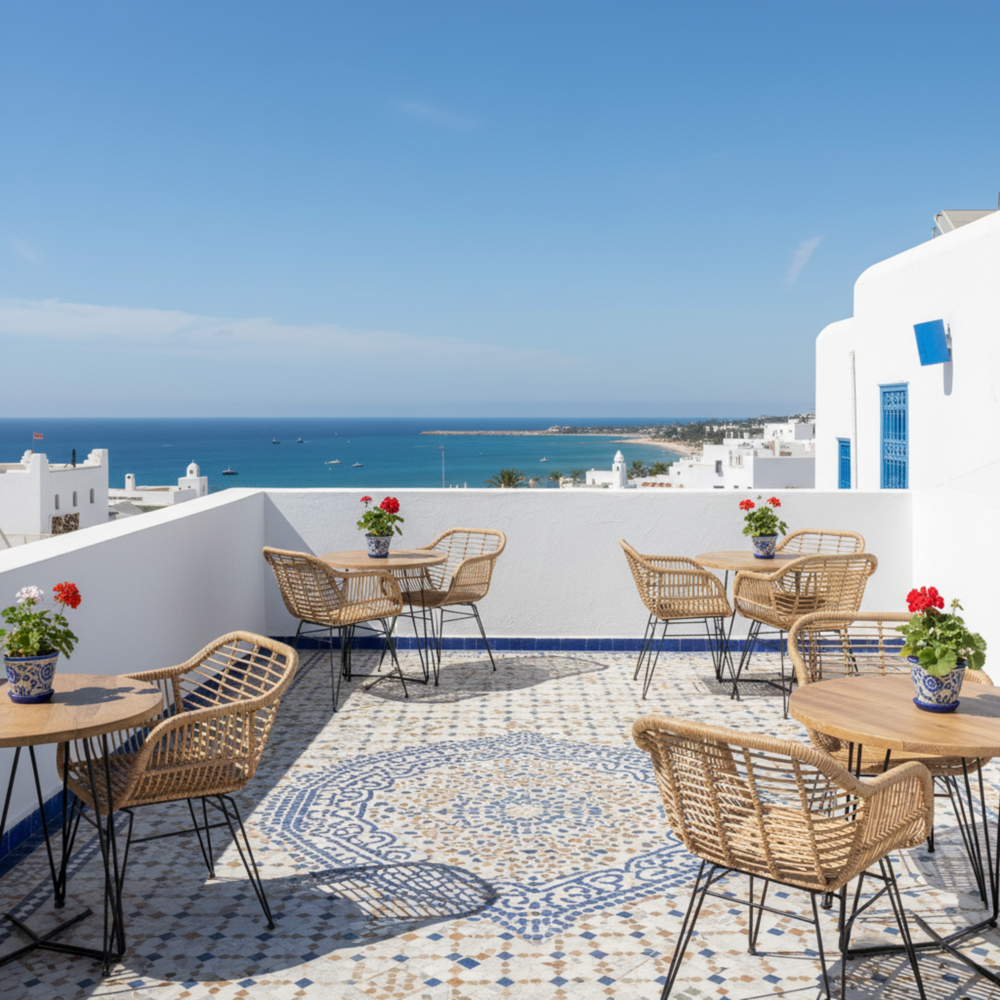 Chaise en Rotin Naturel sur Pieds Métalliques – Élégance Méditerranéenne Tunisie