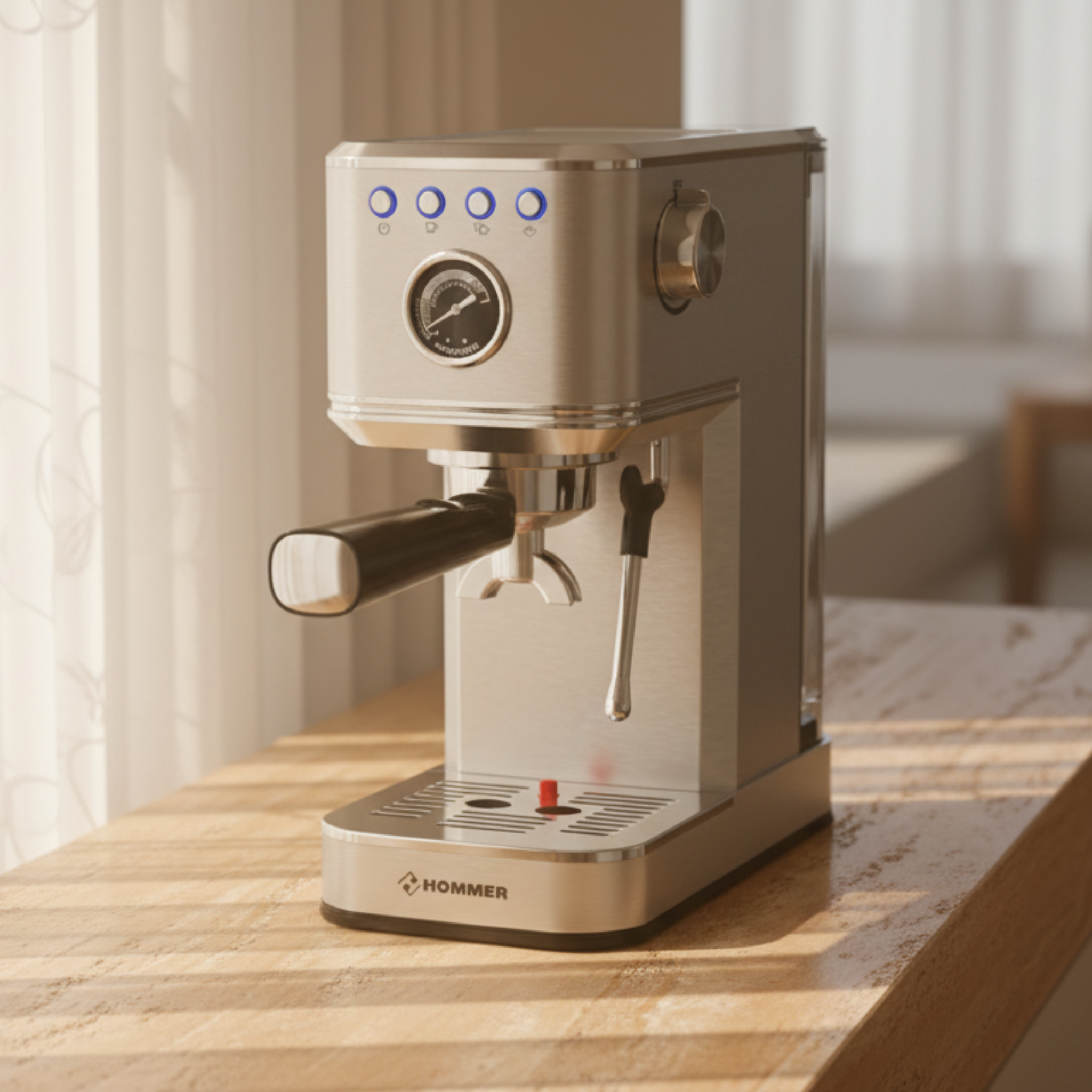 Machine à Café Espresso Inox 1350 W | Couleur Silver | Fiolla Home