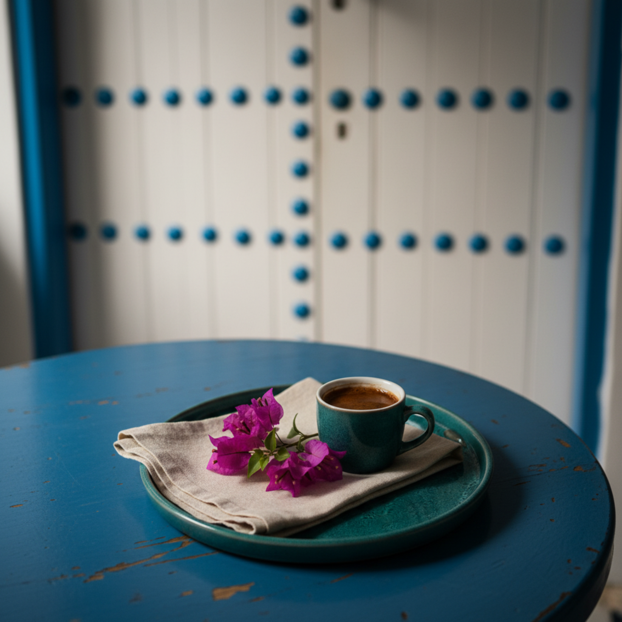 Plateau en céramique émaillé vert – Art de table Tunisie