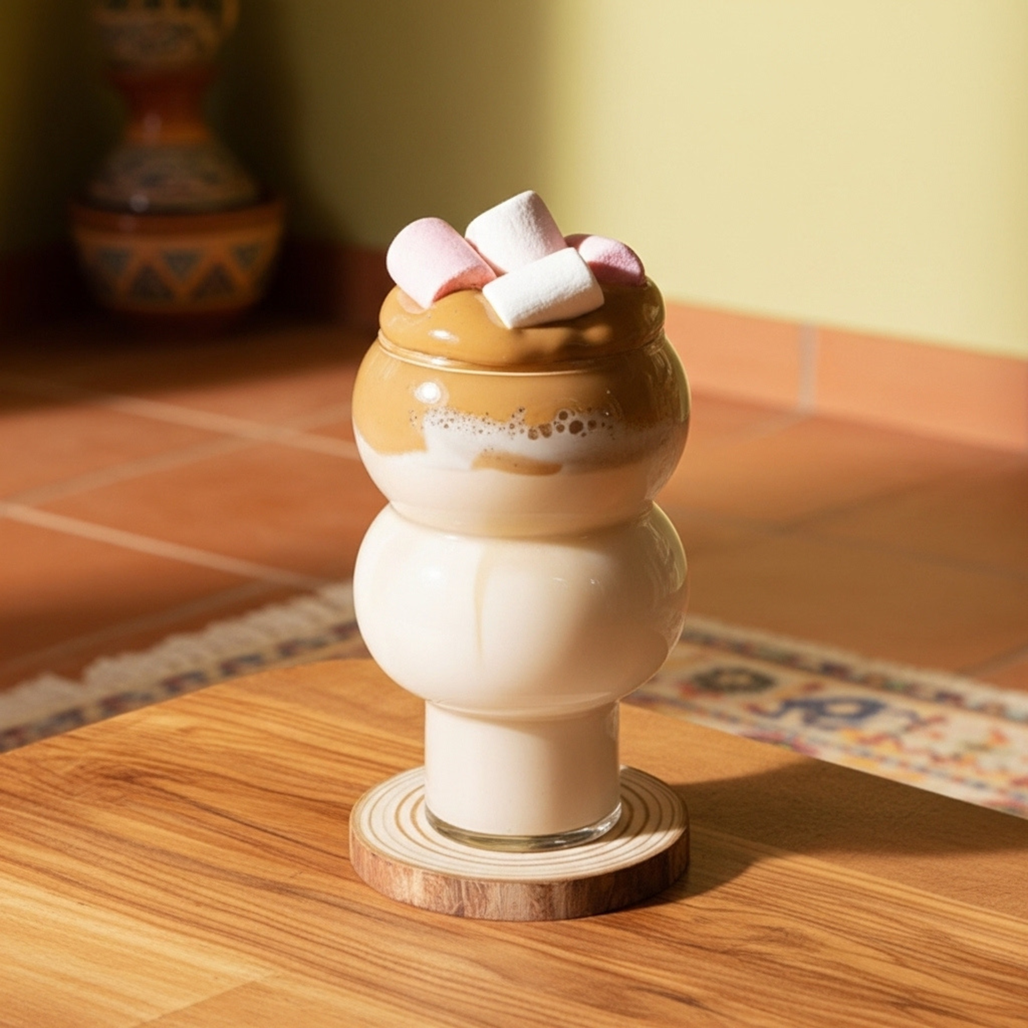 Mug en Verre Triple-Bulle – Café Gourmand Tunisie | Fiolla Home