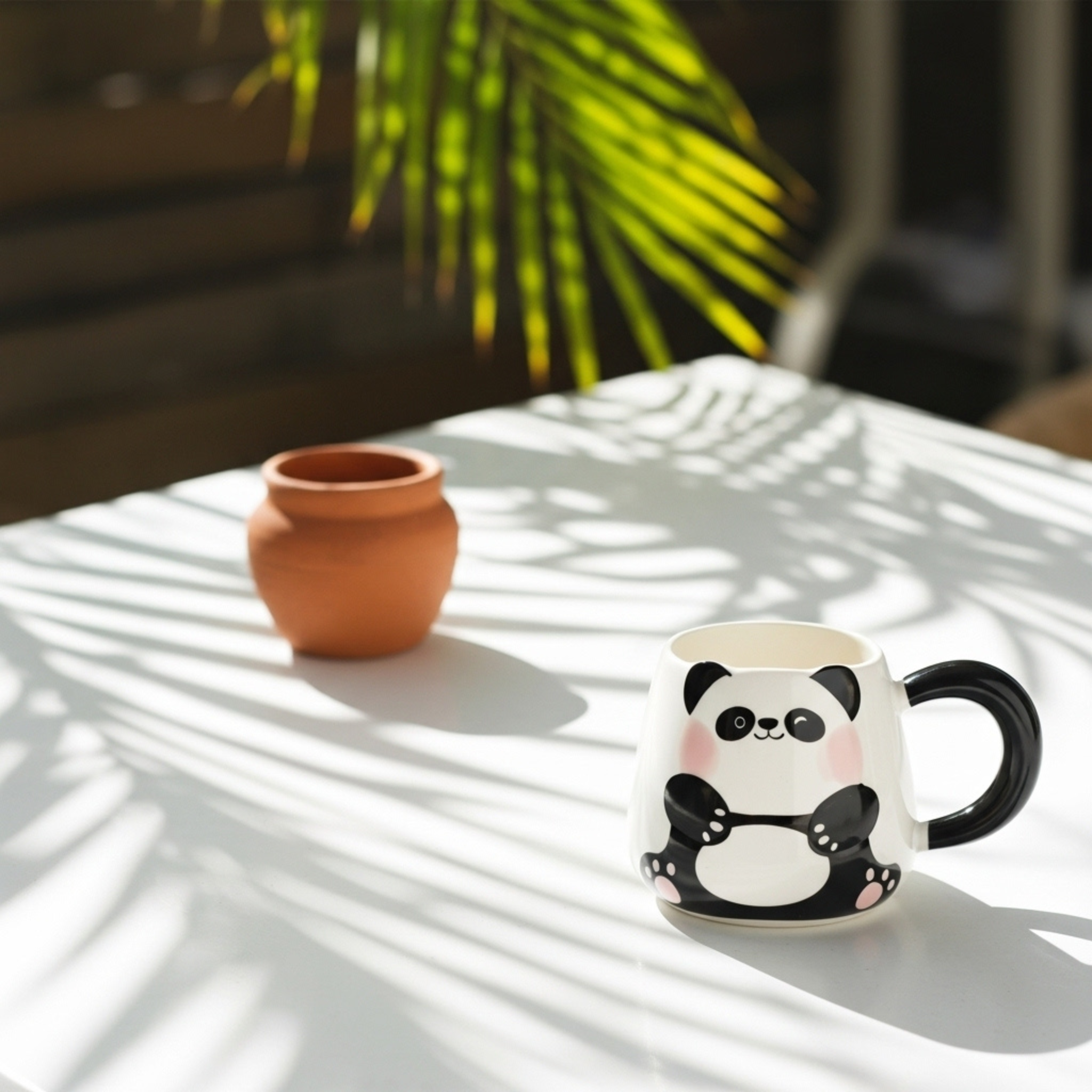 Mug Panda en Céramique – Anse Noire Confort | Fiolla Home