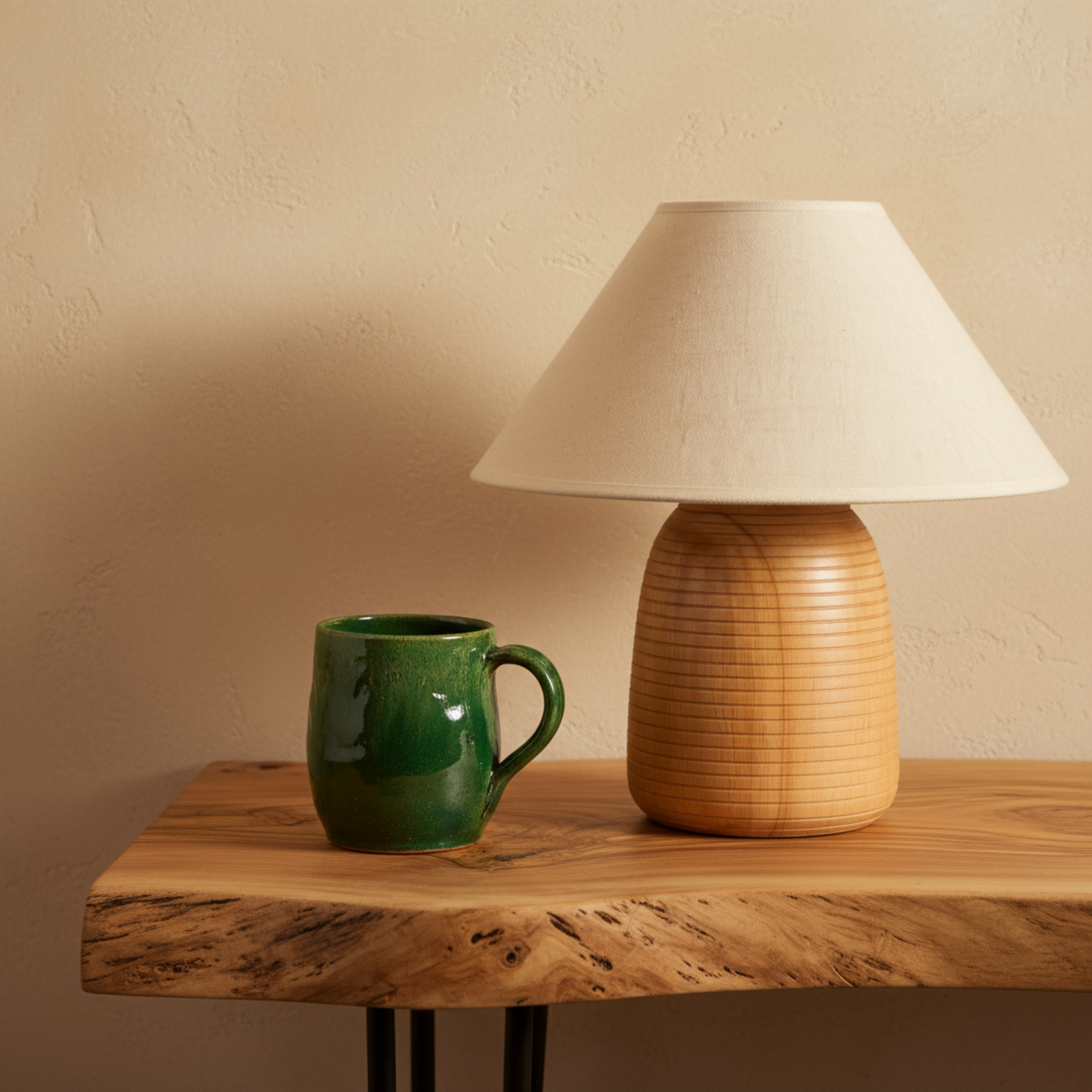 Lampe La Ruche – lampe de table bois handmade Tunisie