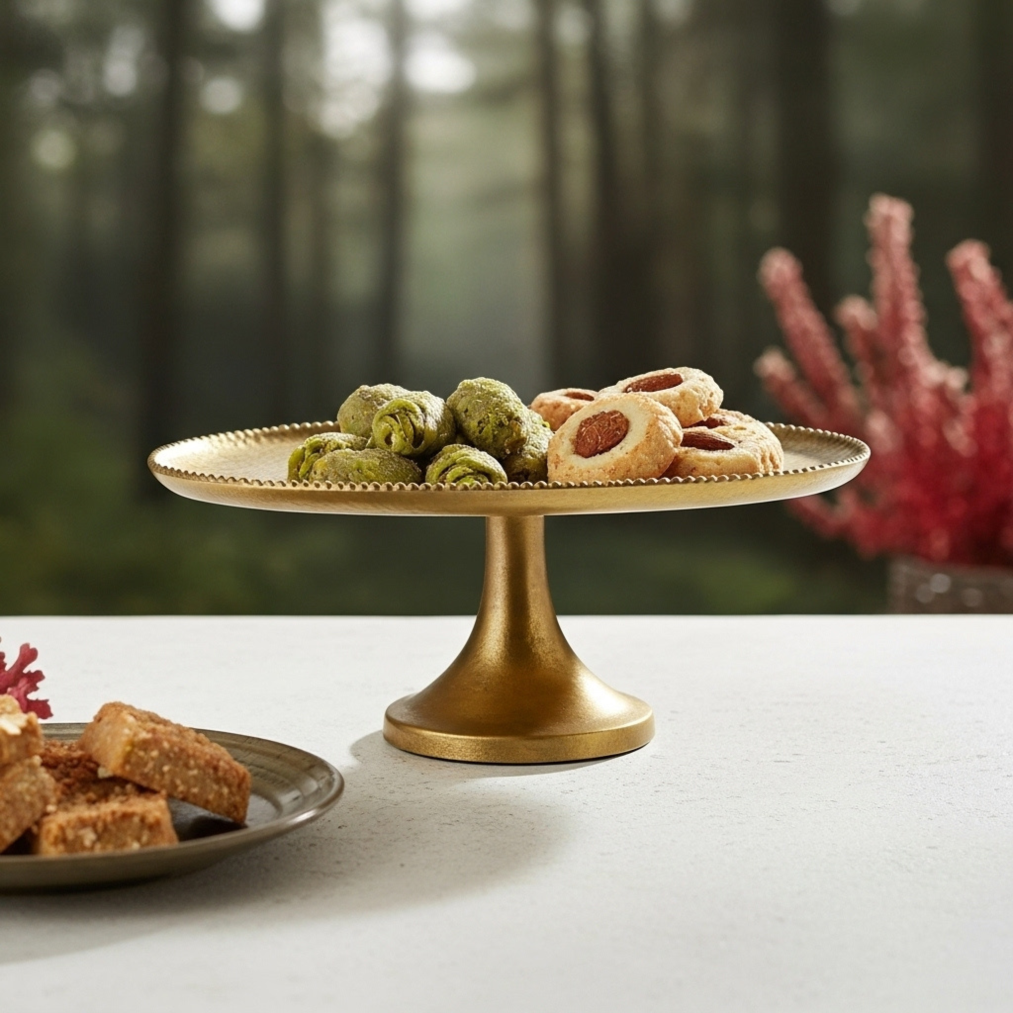 Plateau à Gâteau Cuivre Indien Grand Format | Fiolla Home