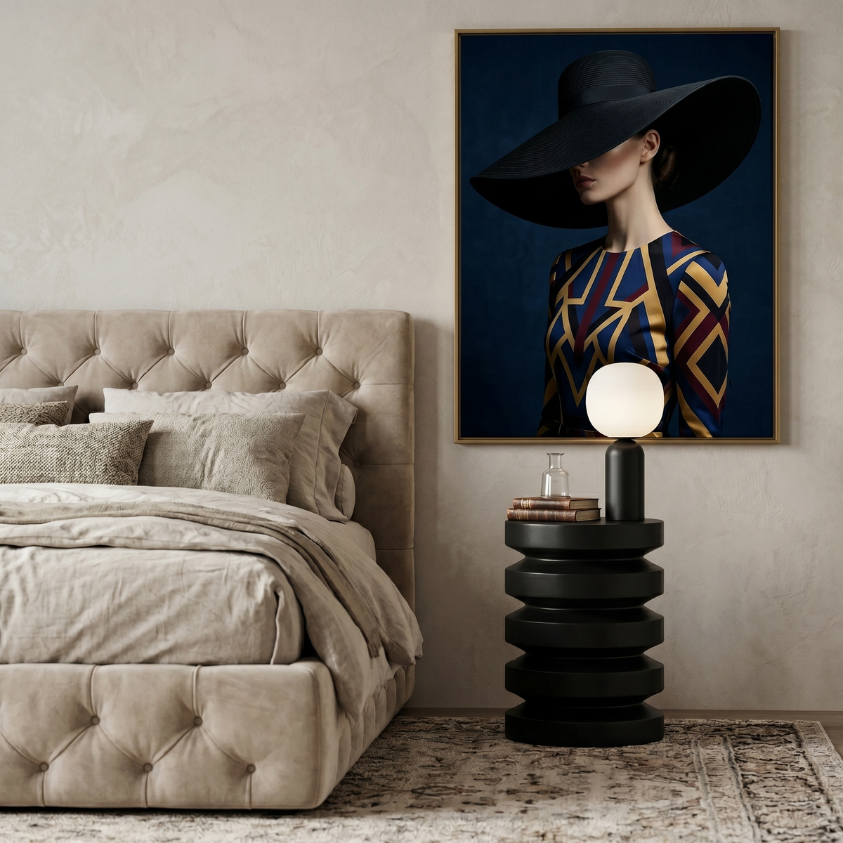 Table d'Appoint Tunisie | Bout de Canapé Noir Design Sculptural | Fiolla Home