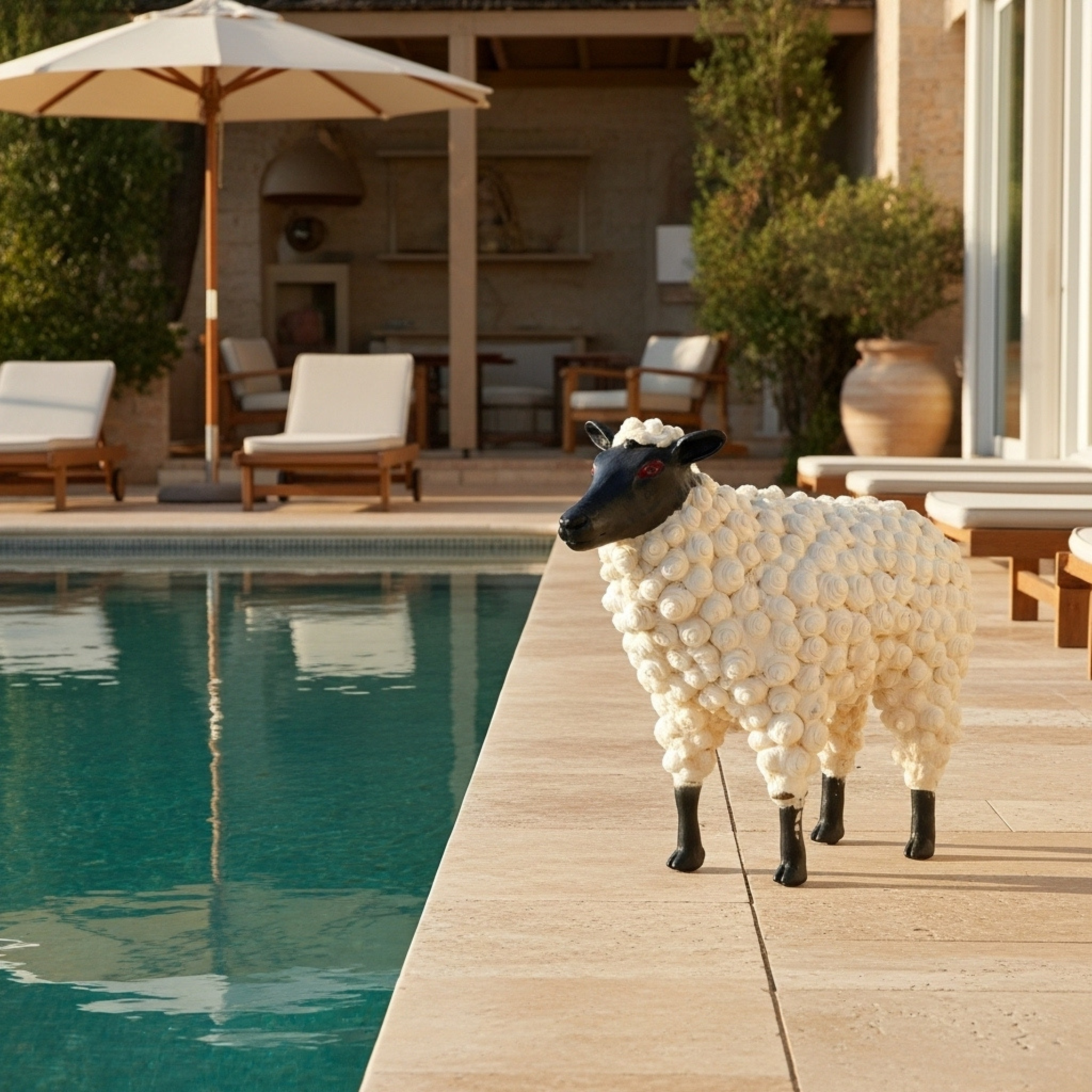 Mouton en Céramique 100% Fait Main – Pièce d’Art XL