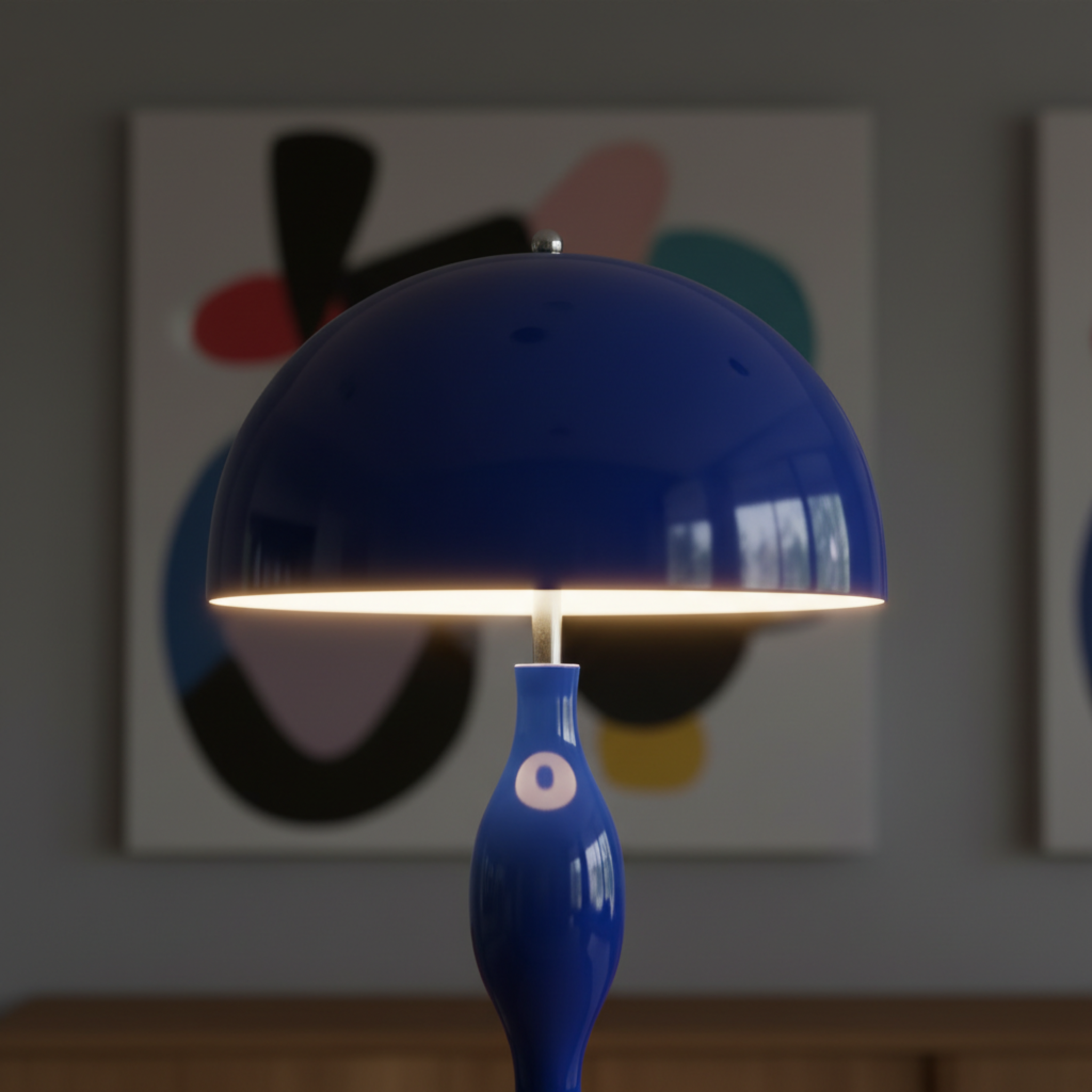 Lampadaire Sculptural Bleu Majorelle – Luxe Fait Main Tunisie