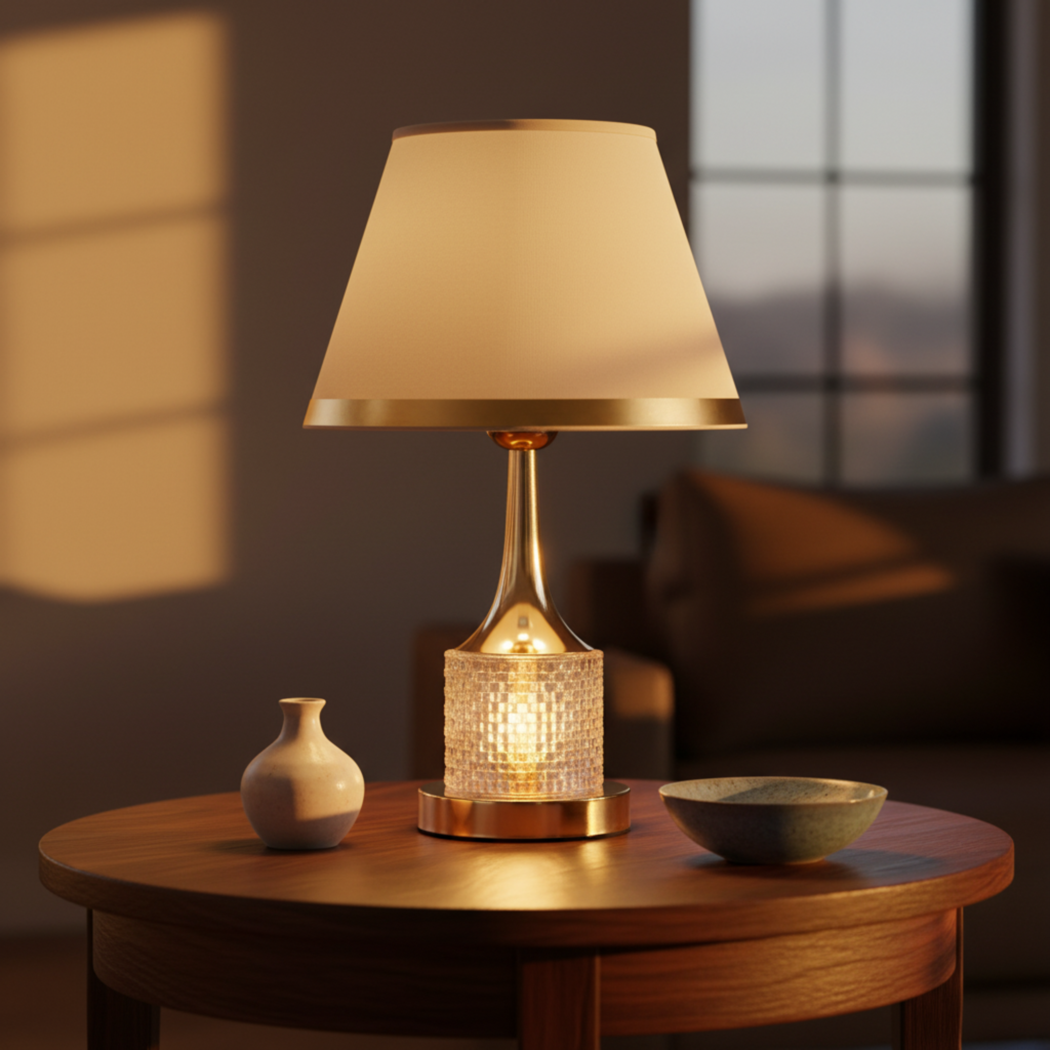 Lampe de Chevet Dorée – Veilleuse Élégante pour Chambre à Coucher Tunisie | Fiolla Home