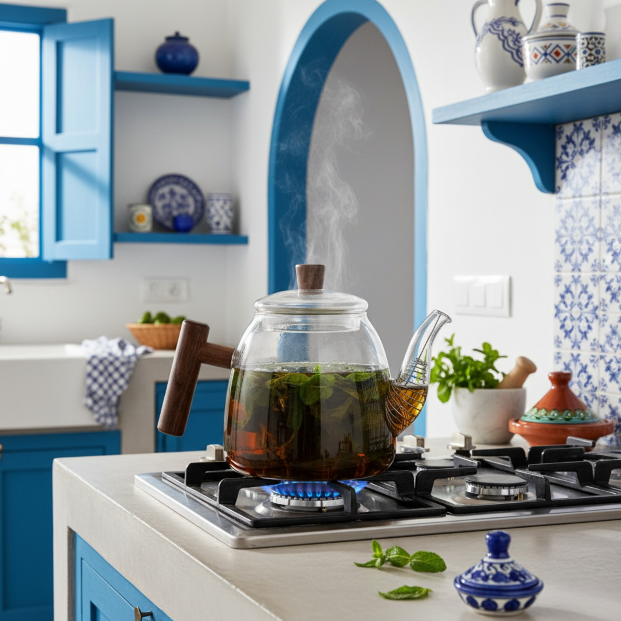 Théière Design en Verre & Bois – Élégance pour vos Infusions