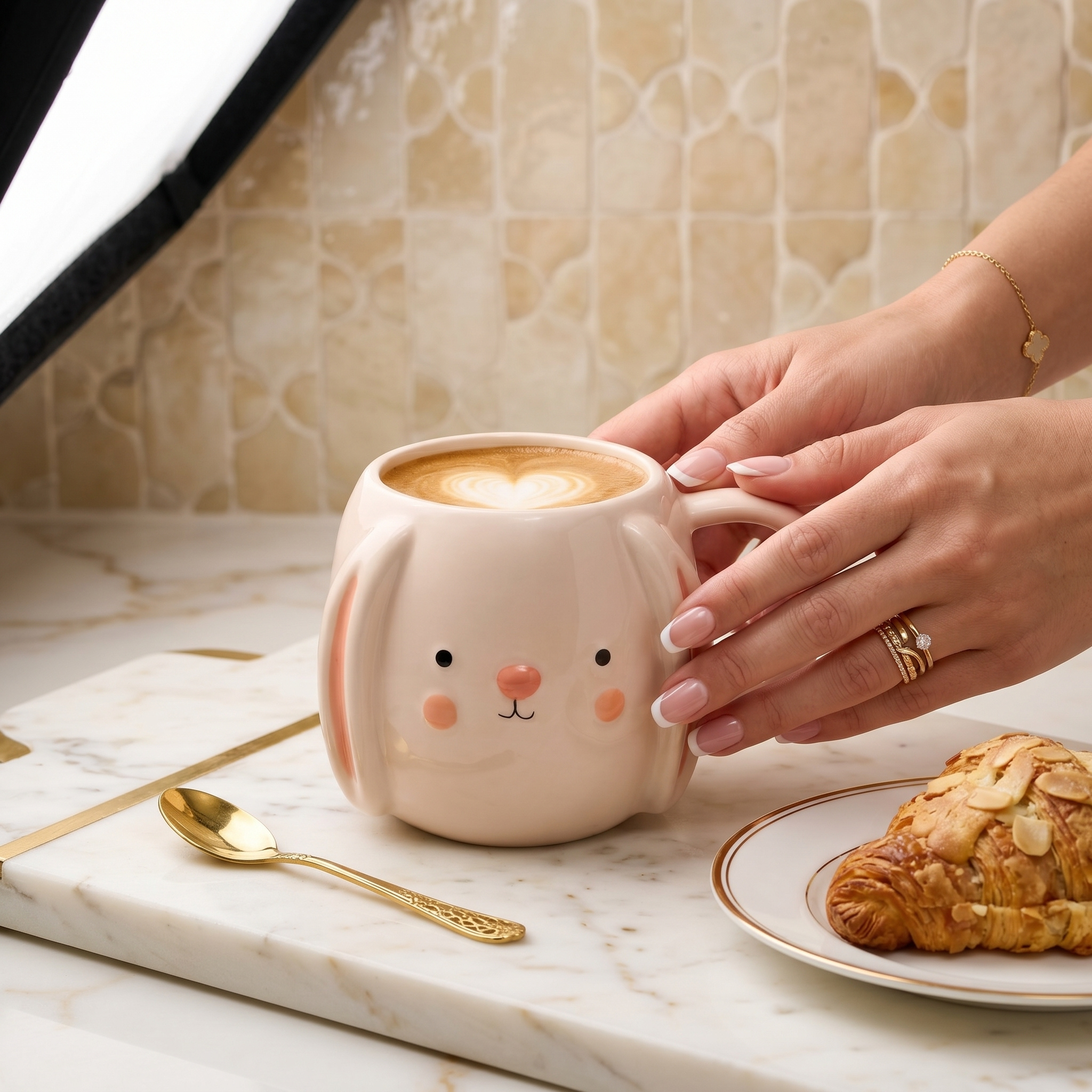 Mug Tunisie Lapin Céramique | Tasse Café Cadeau | Fiolla Home