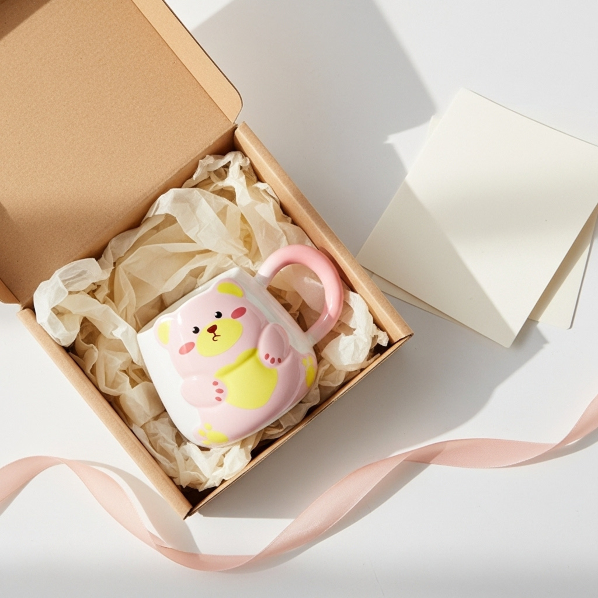 Mug Ourson Rose en Céramique – Anse Confort | Fiolla Home