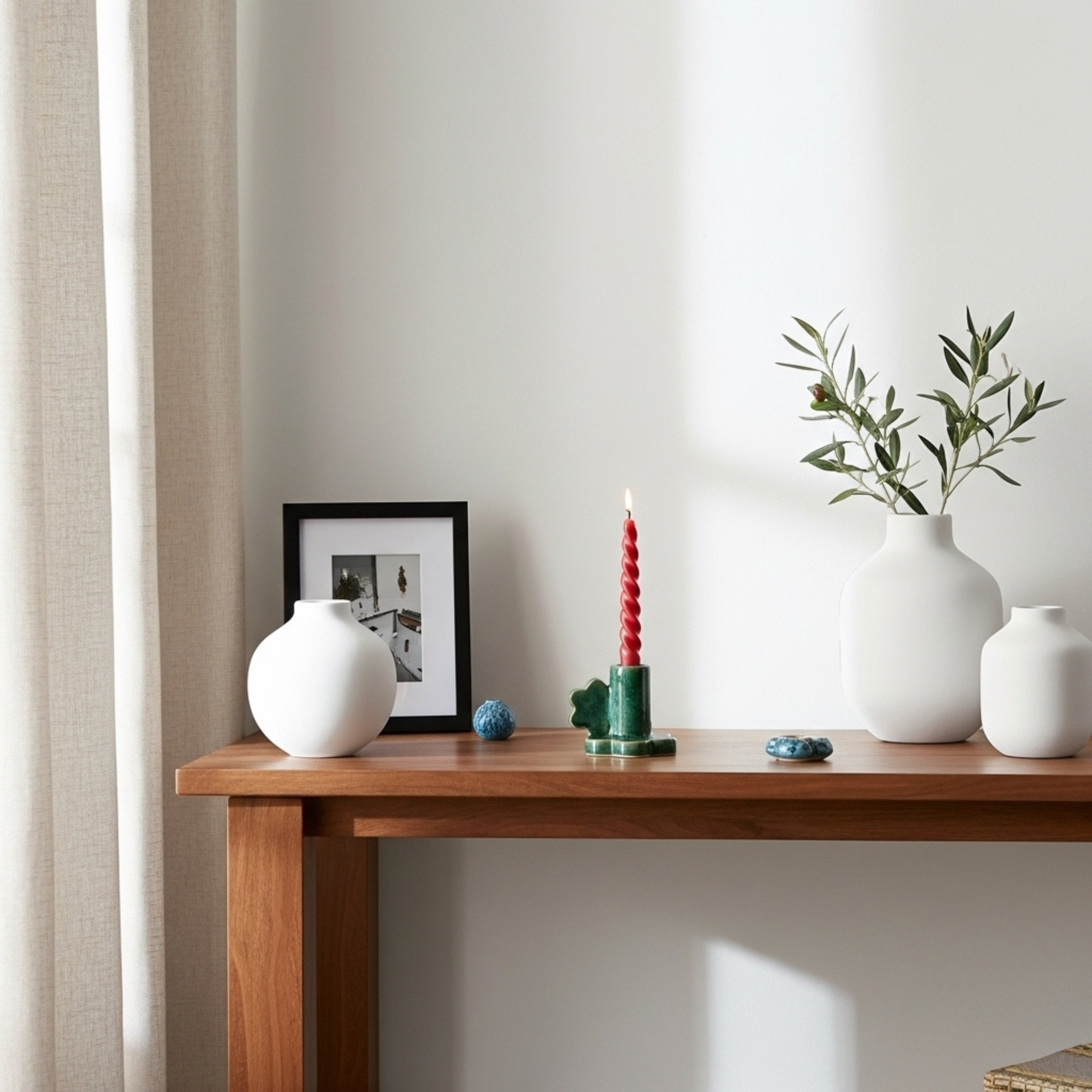 Bougeoir Cactus en Céramique – Déco Tunisienne