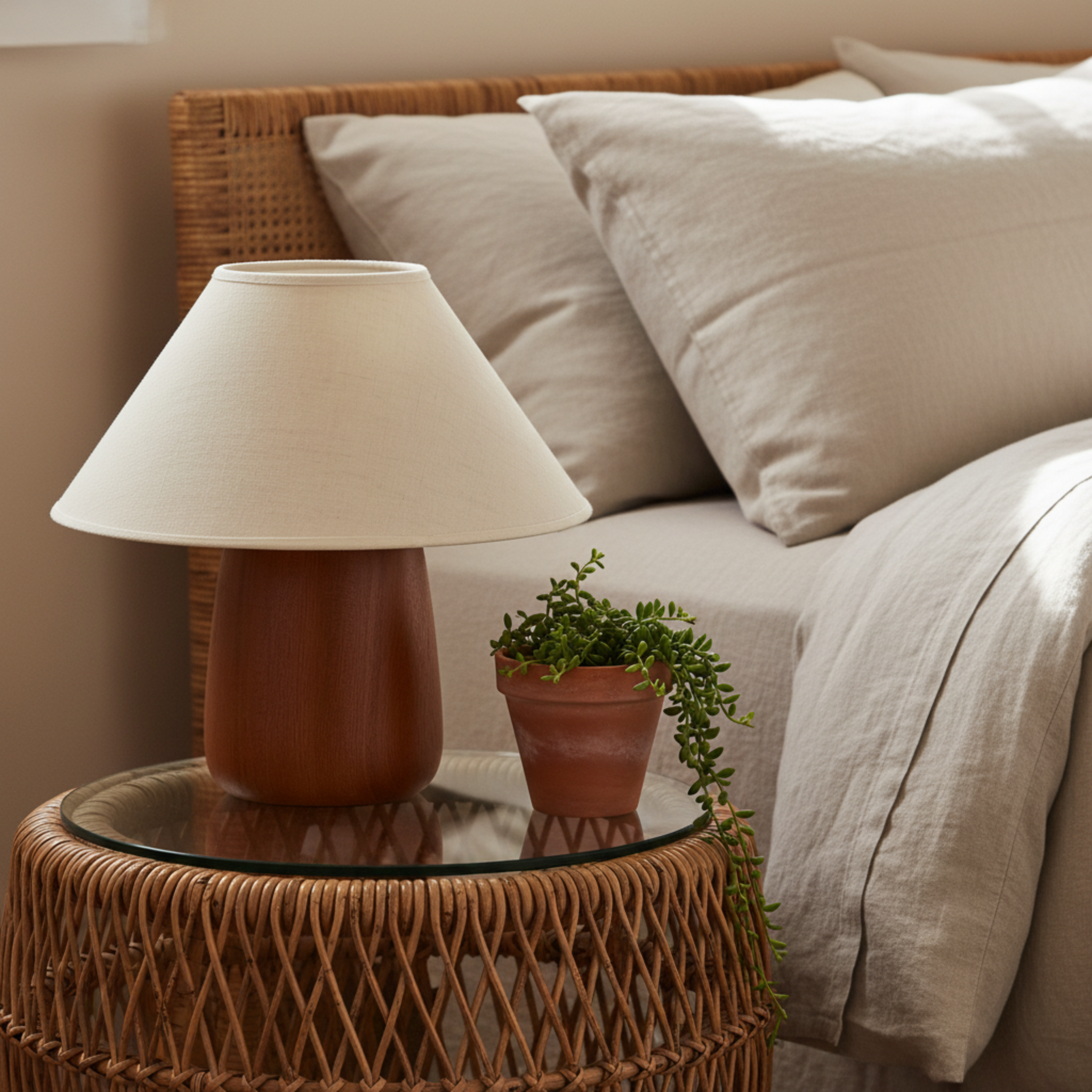 Lampe de Table Design en Bois | Ambre | Vente en Tunisie