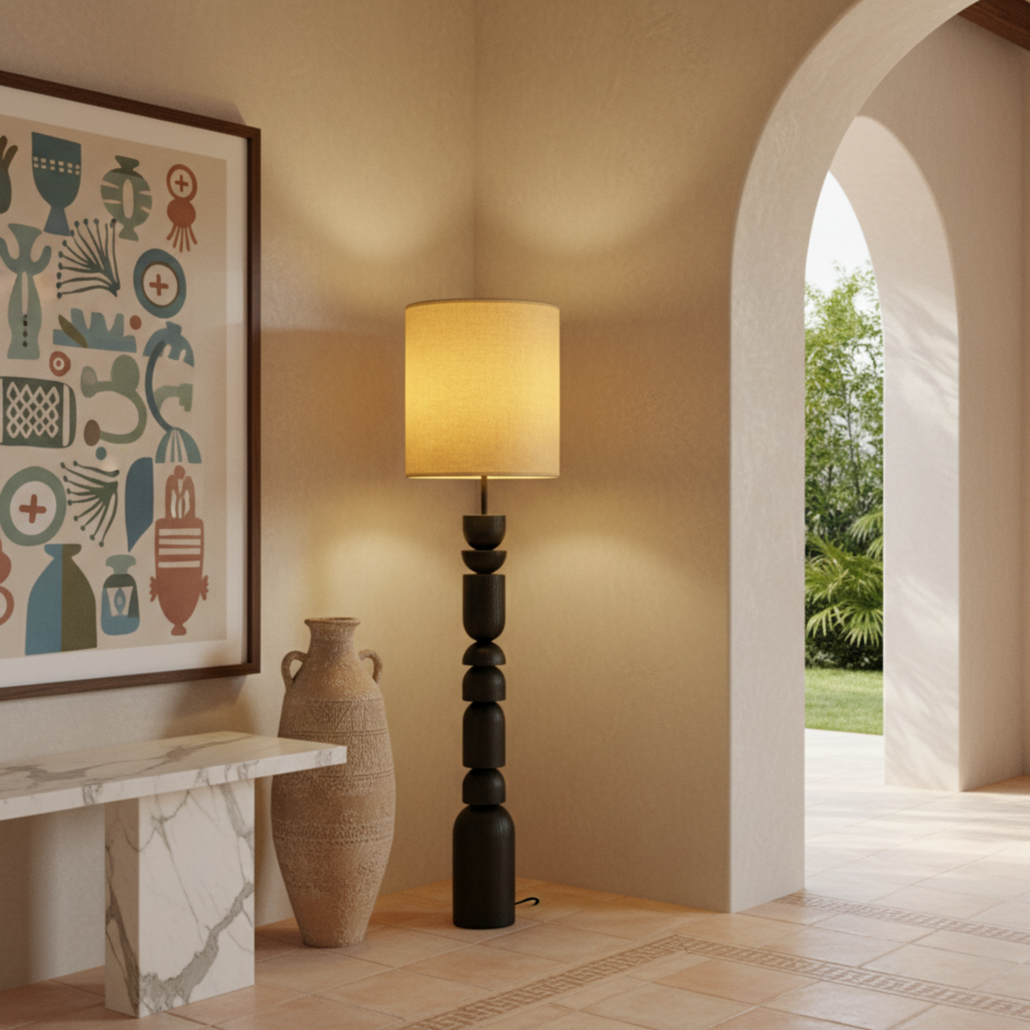 Lampadaire Sculptural Fait Main – Pièce Unique de Luxe Tunisie