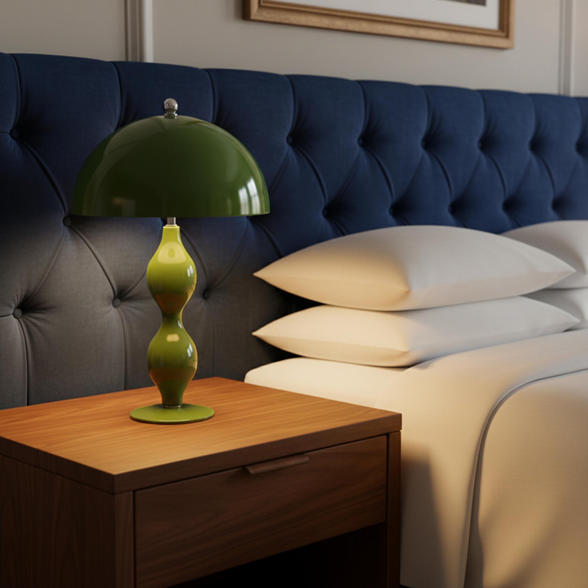 Lampe de Table Design Rétro Verte – Style Vintage & Élégance Intemporelle