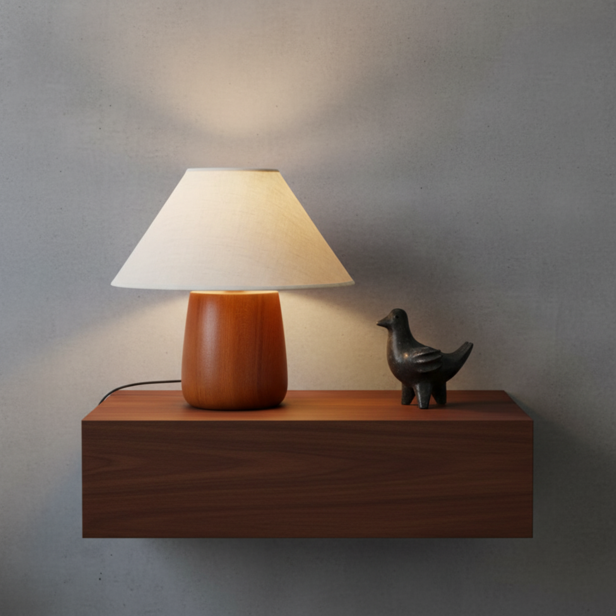 Lampe de Table Design en Bois | Ambre | Vente en Tunisie