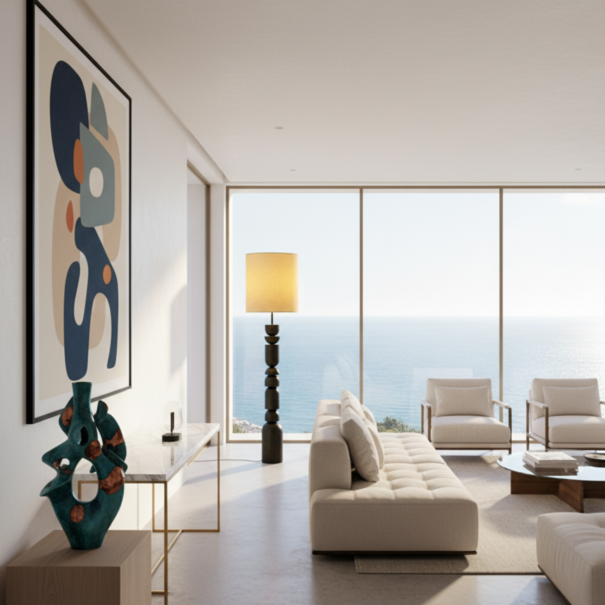 Lampadaire Sculptural Fait Main – Pièce Unique de Luxe Tunisie